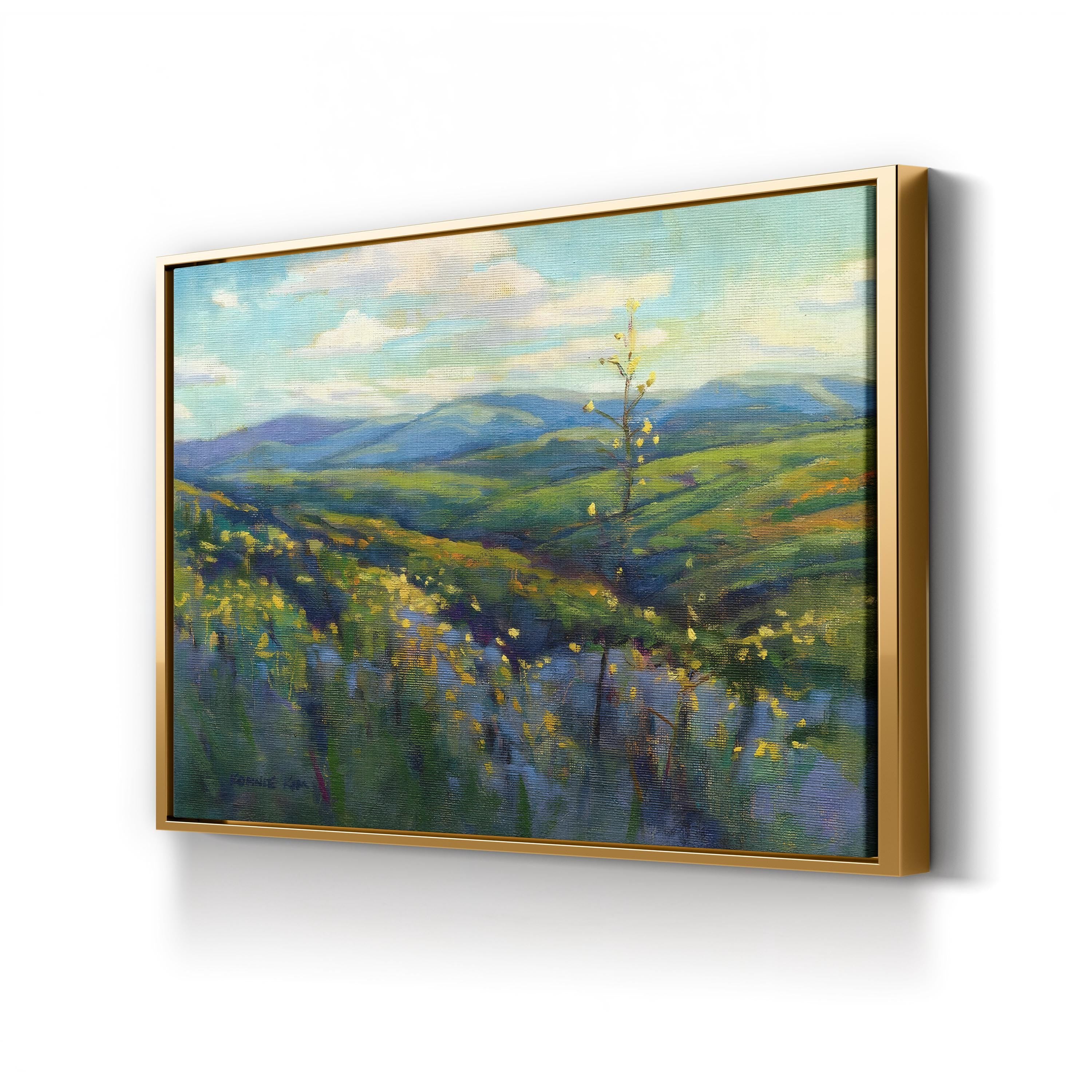 Super Bloom 4 Wall Art by Konnie Kim | Contemporary Abstract Mountain Landscape Canvas Print