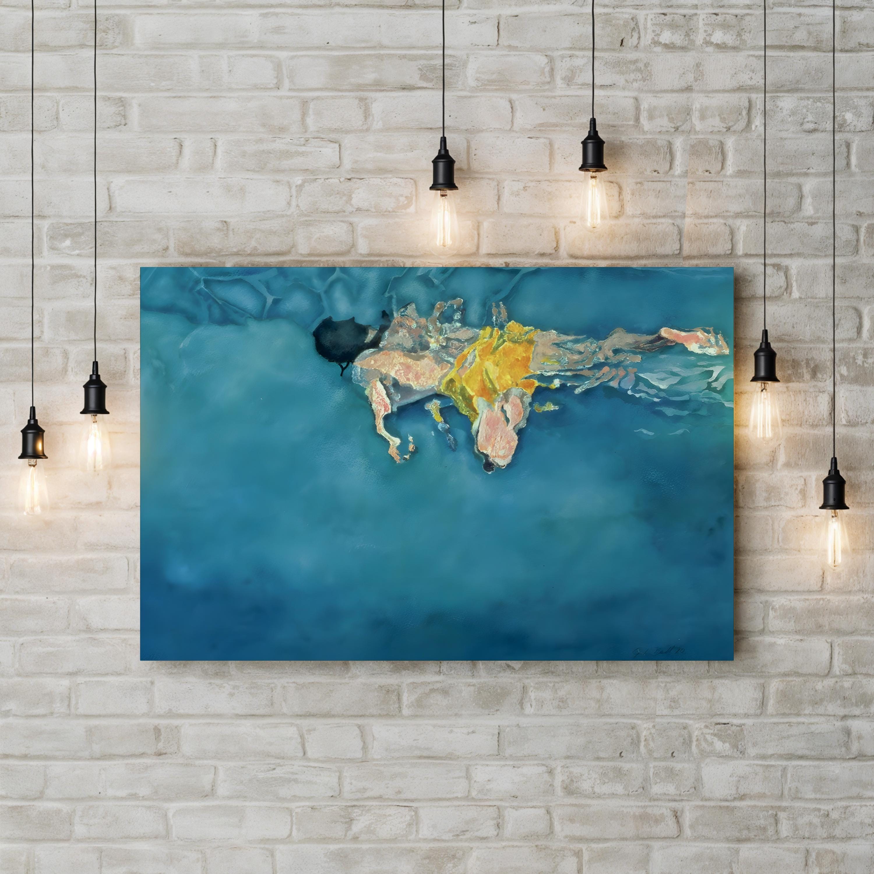 Swimmer in Yellow, 1990 Wall Art by Gareth Ball