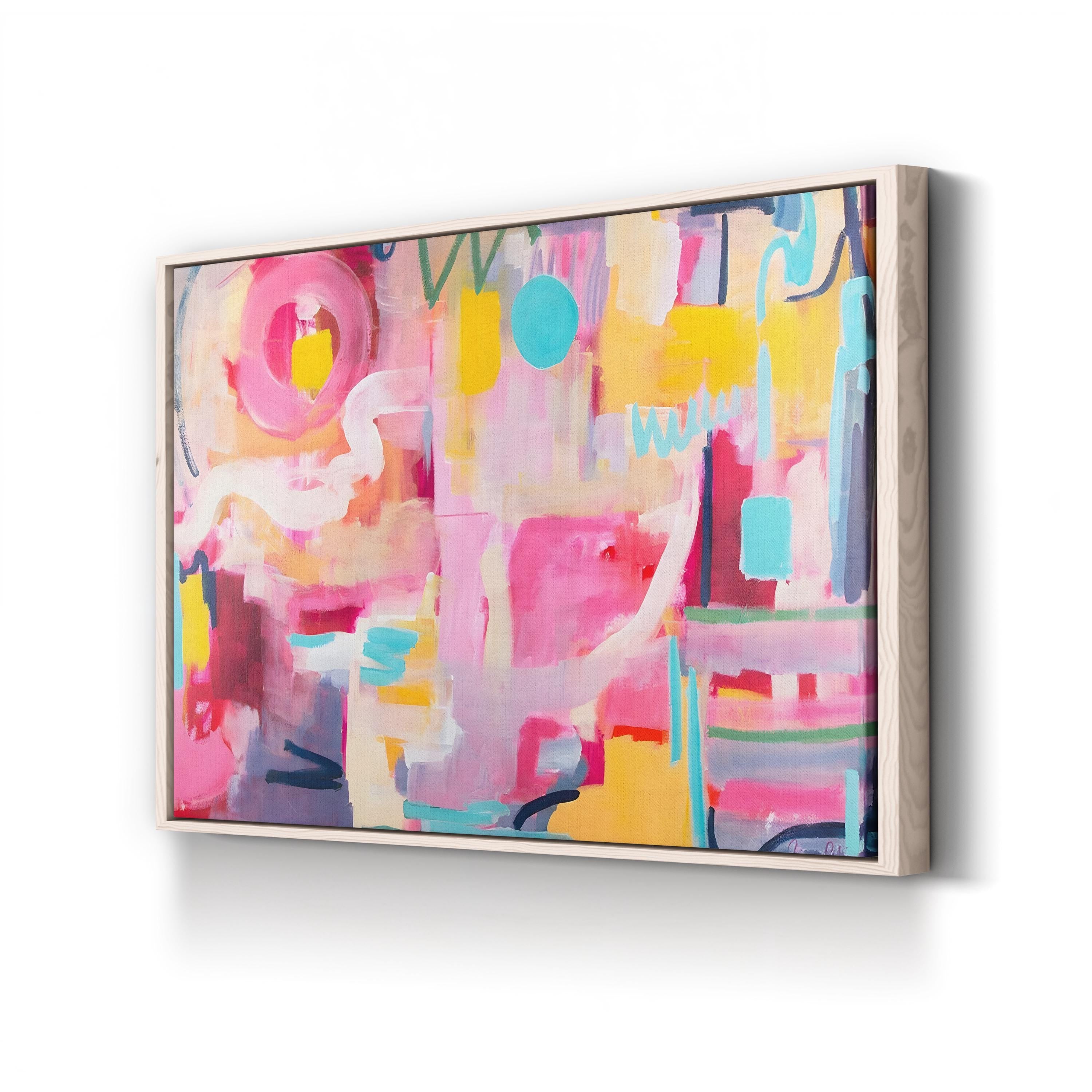 Tennis Court by Amira Rahim canvas print in Natural Frame Canvas