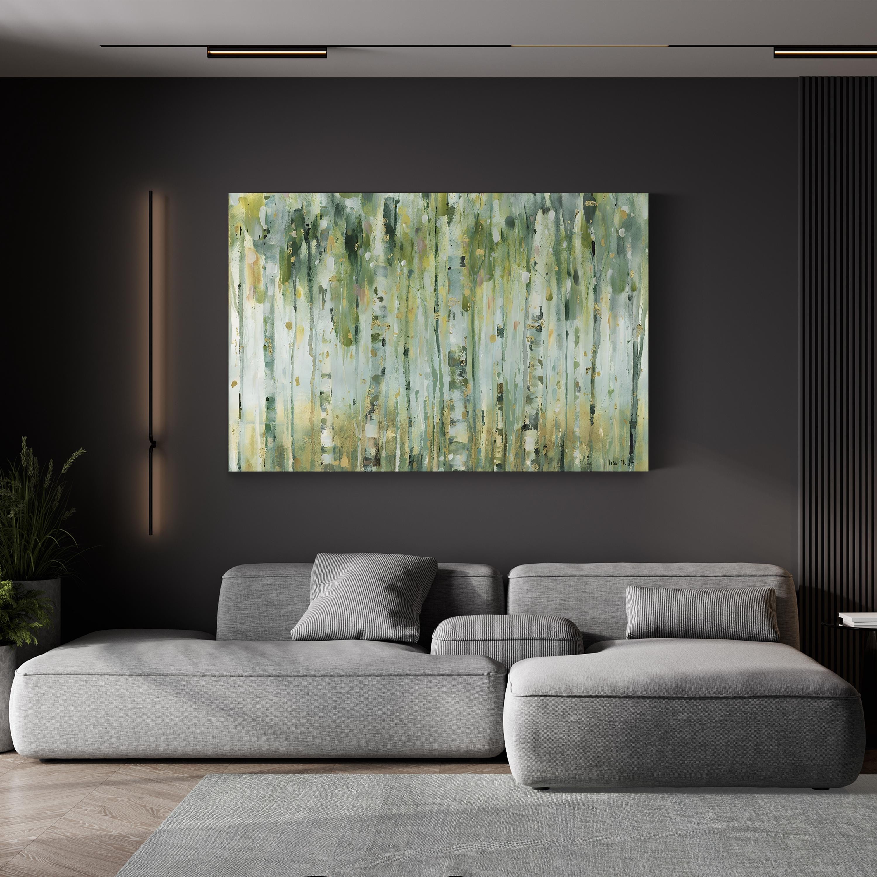 The Forest I Wall Art – Contemporary Abstract Forest Canvas by Lisa Audit