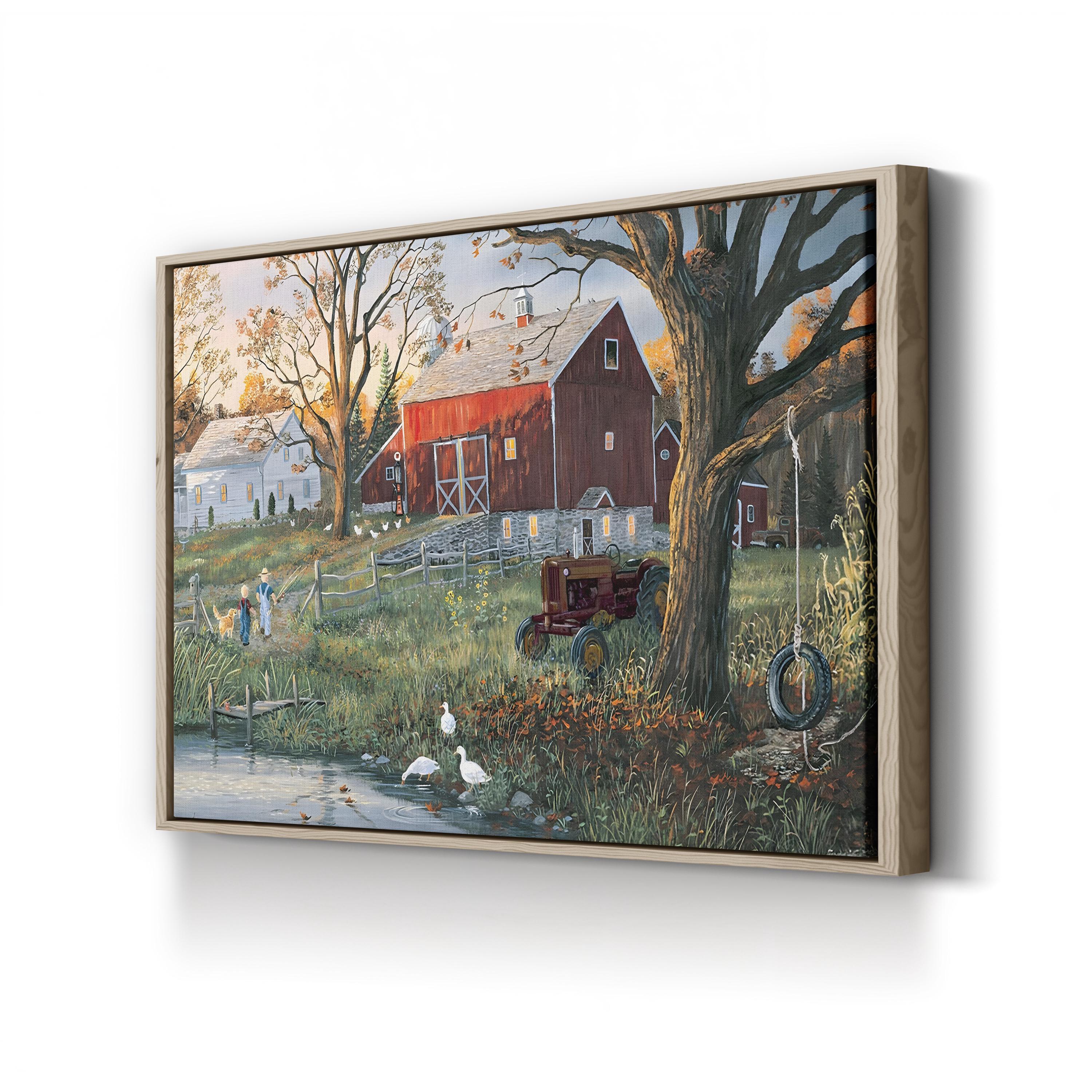 The Good Old Days Revised by Terry Doughty canvas print in Oak Framed Canvas