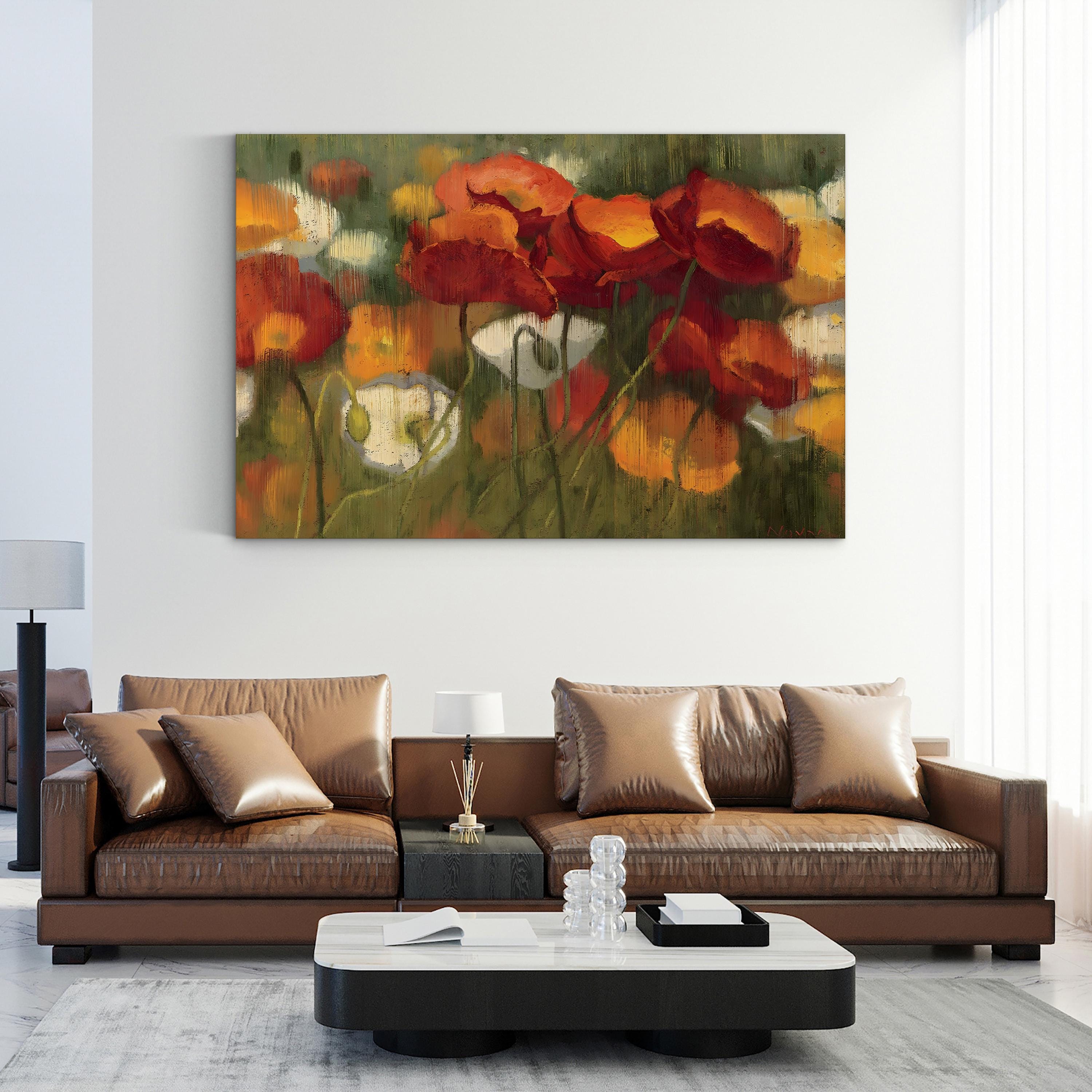 The Power of Red II Wall Art – Contemporary Abstract Floral Artwork