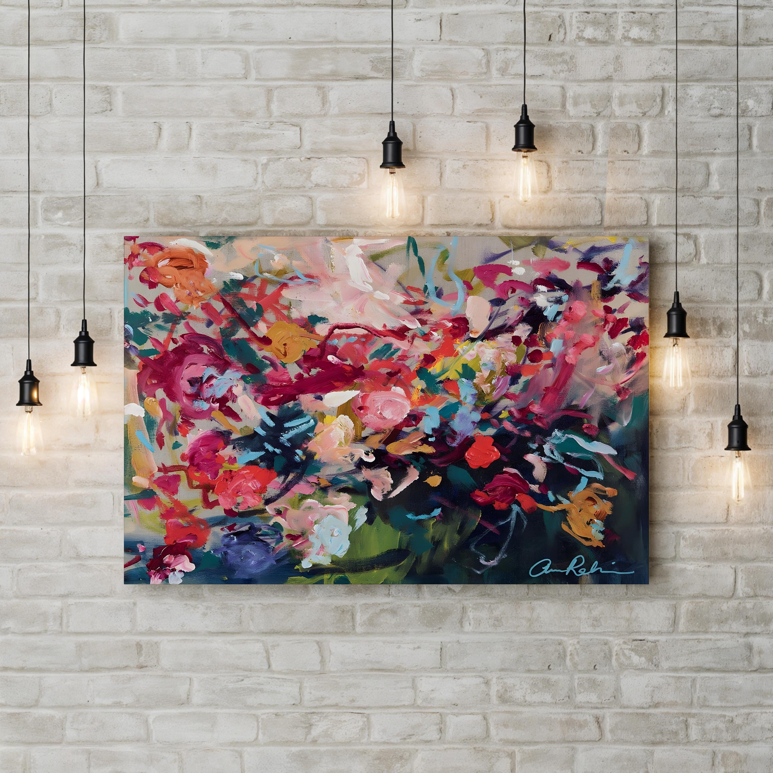 The Wedding Planner Wall Art by Amira Rahim – Contemporary Abstract Floral Canvas Print