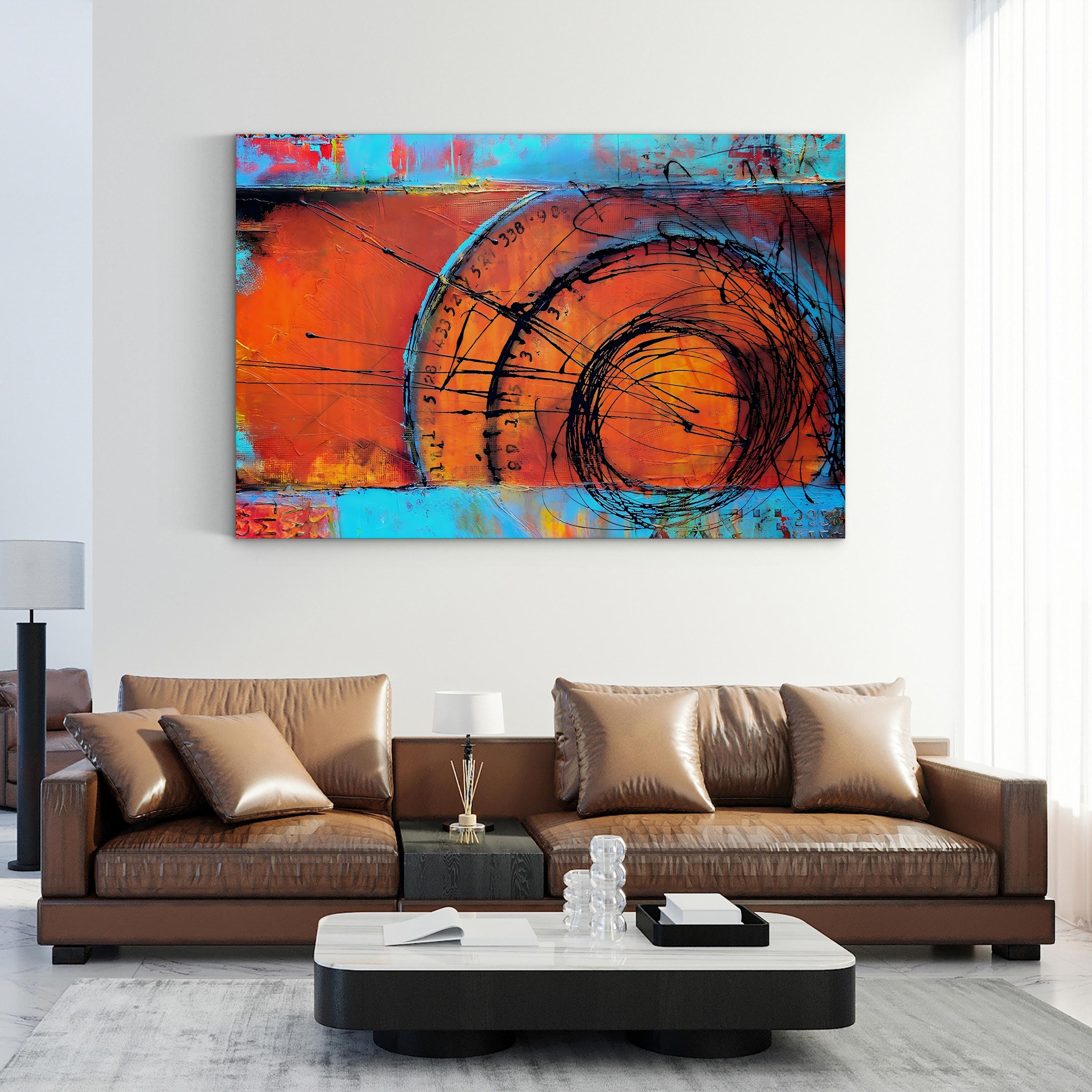 Time Traveler Wall Art by Erin Ashley – Futuristic Abstract Canvas Print