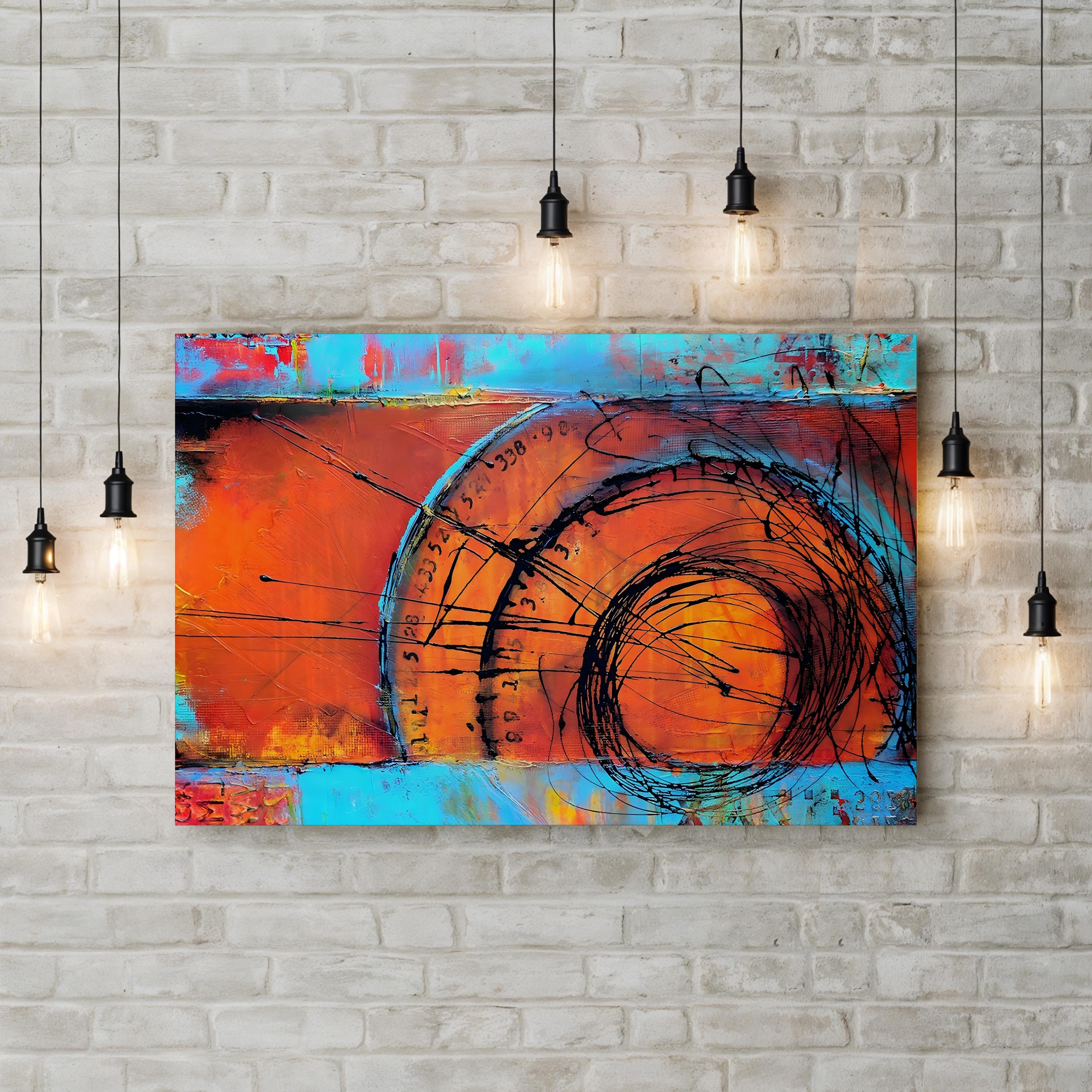 Time Traveler Wall Art by Erin Ashley – Futuristic Abstract Canvas Print