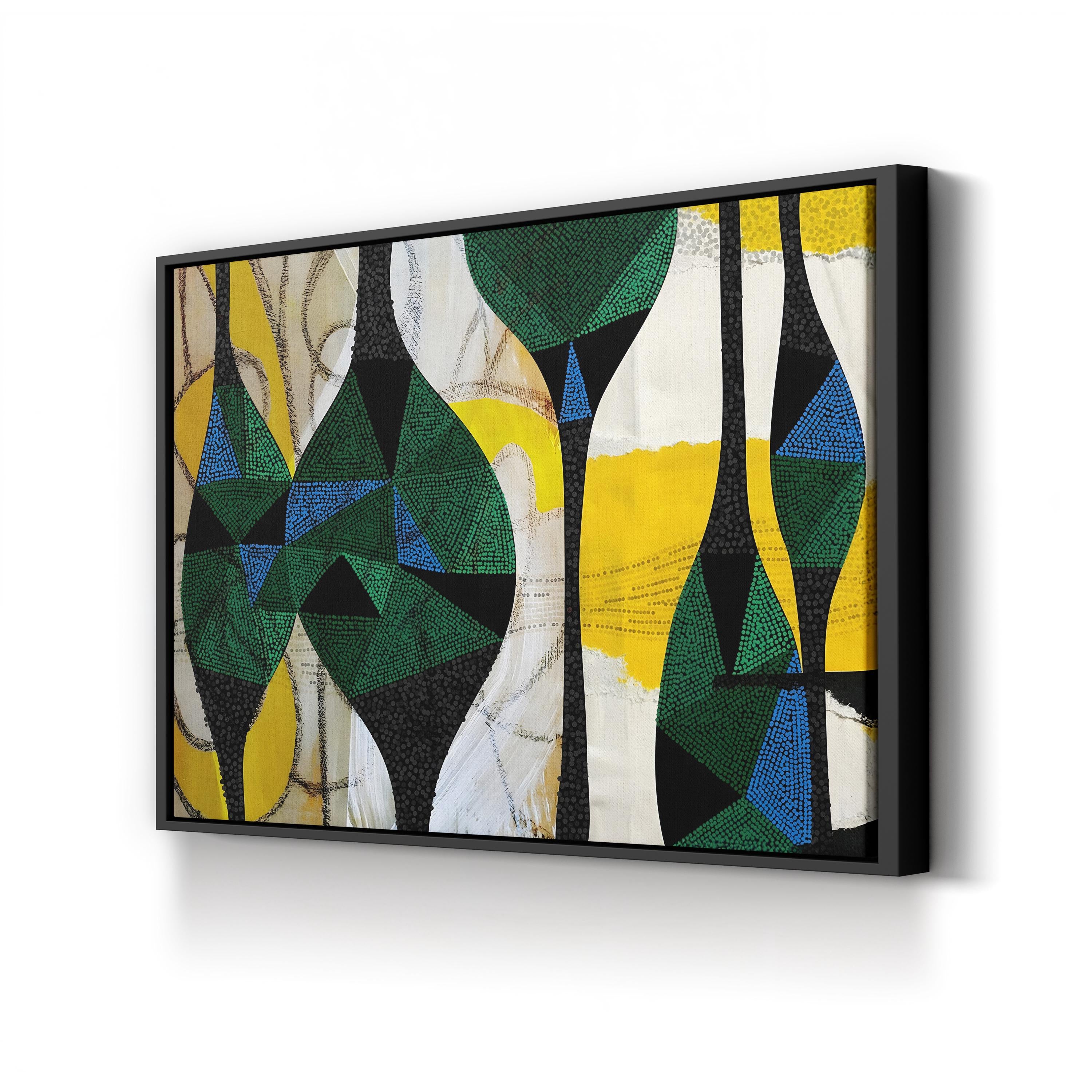 Tribal Abstract Geometric Enigma II Wall Art by Nikki Chu