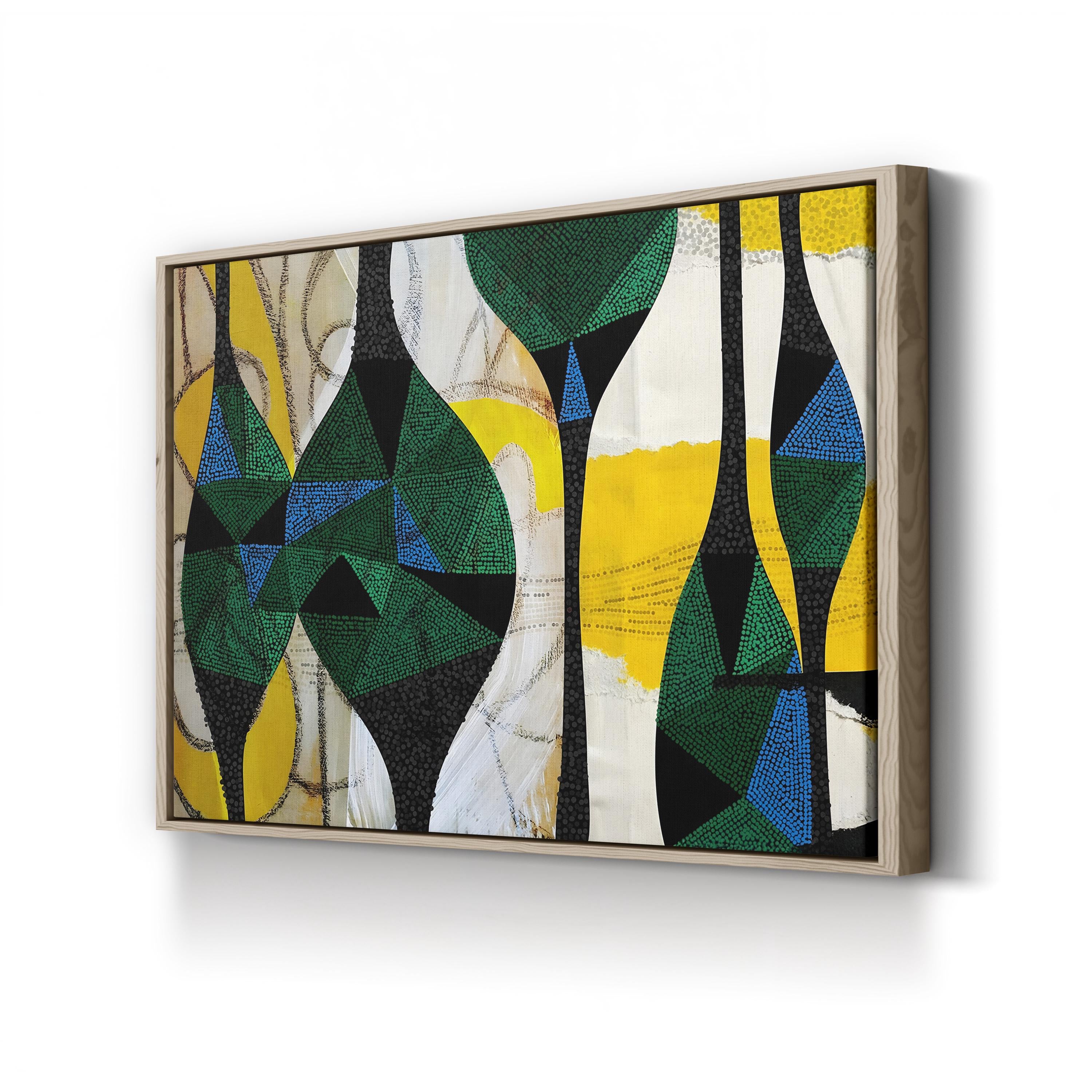 Tribal Abstract Geometric Enigma II Wall Art by Nikki Chu