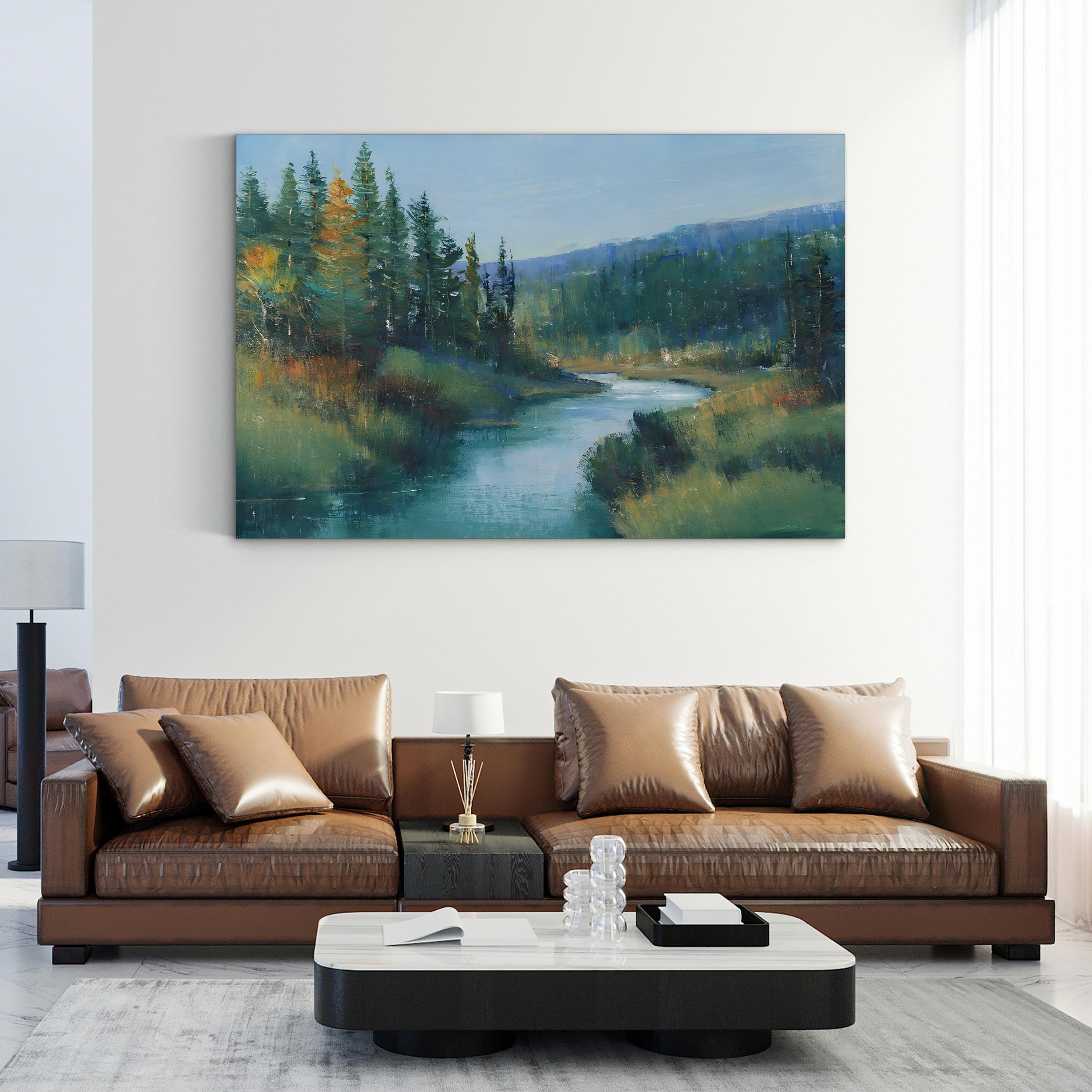 Trout Stream Canvas Art: Serene River Landscape by Tim O’Toole