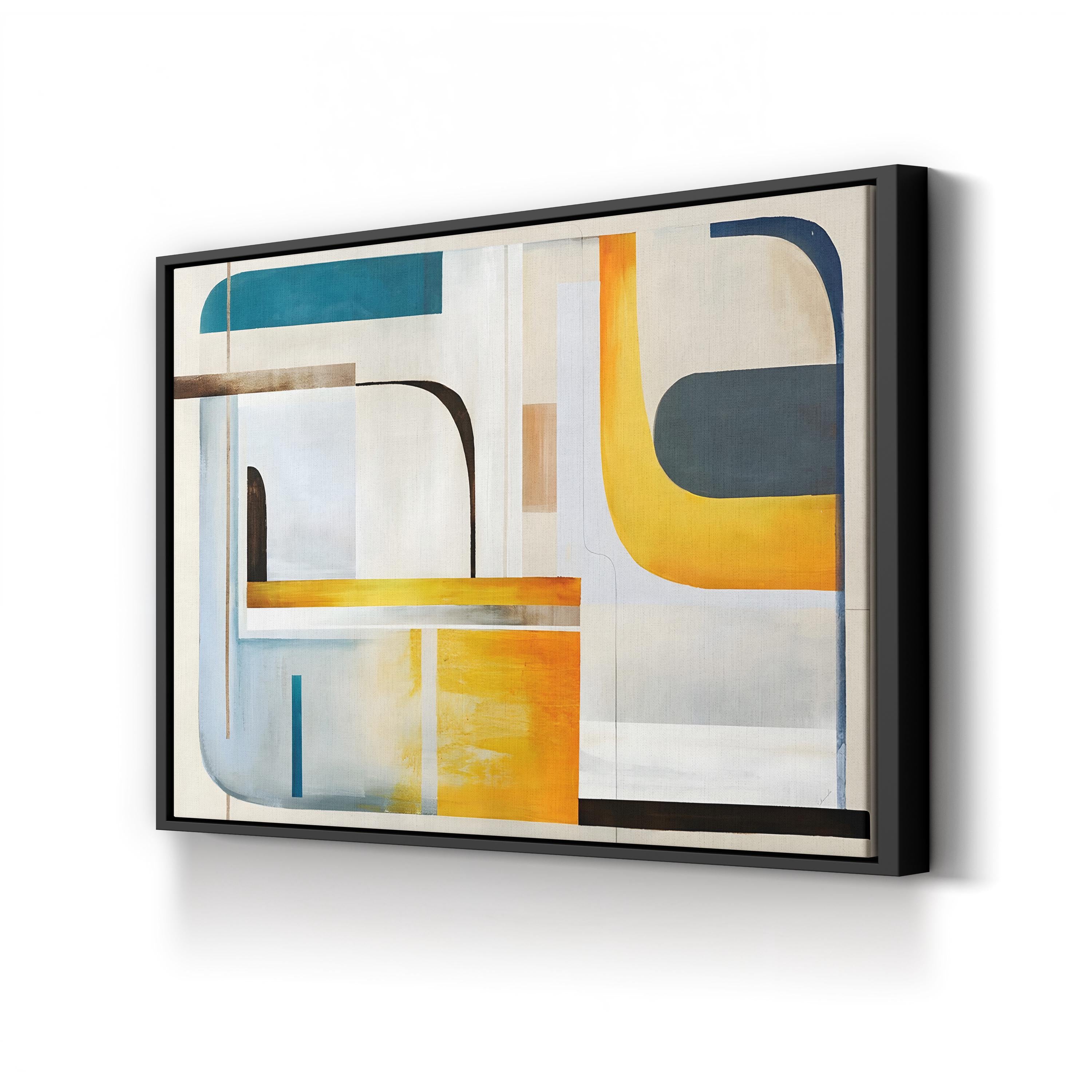 Turnabout Mid-Century Modern Abstract Geometric Wall Art by Sydney Edmunds