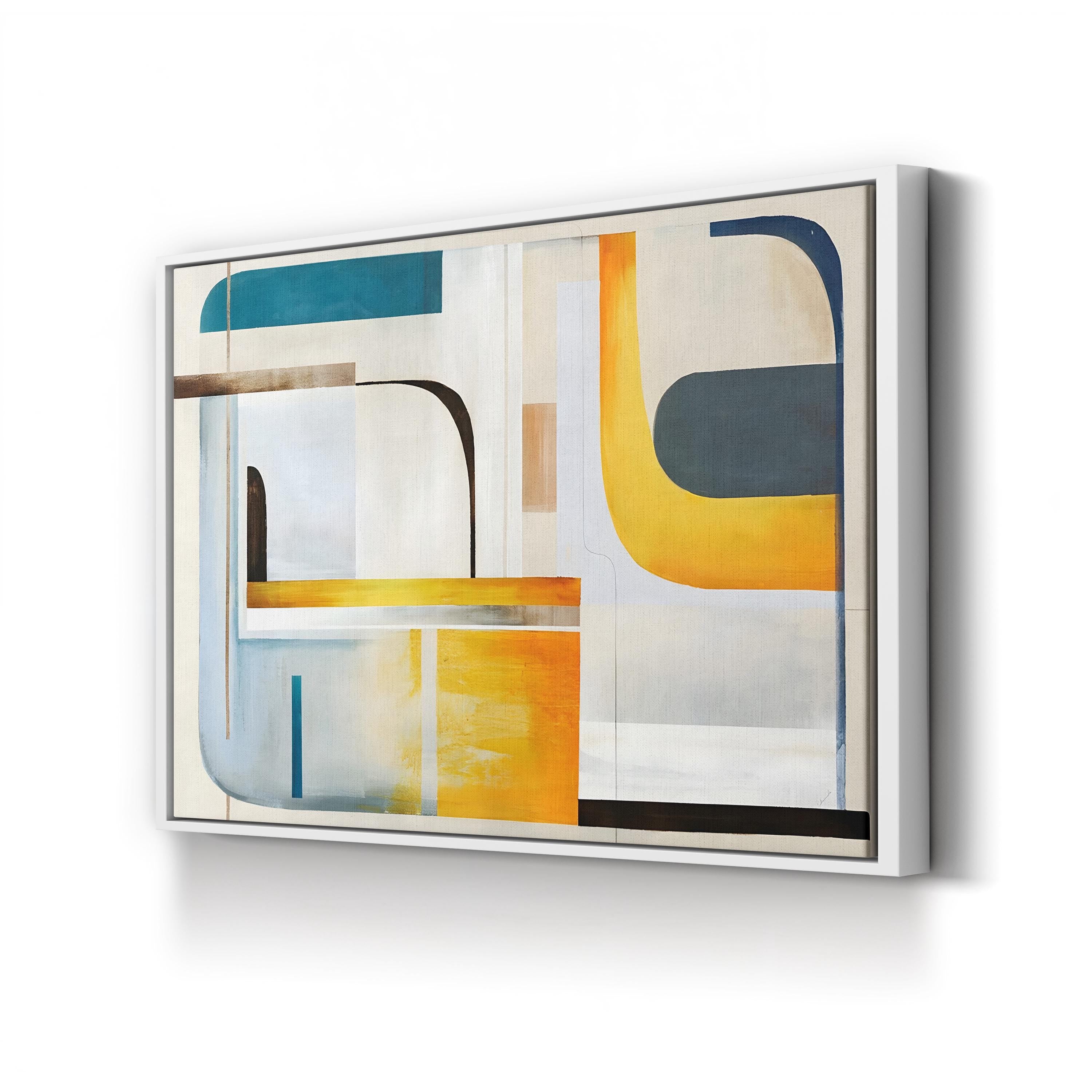 Turnabout Mid-Century Modern Abstract Geometric Wall Art by Sydney Edmunds
