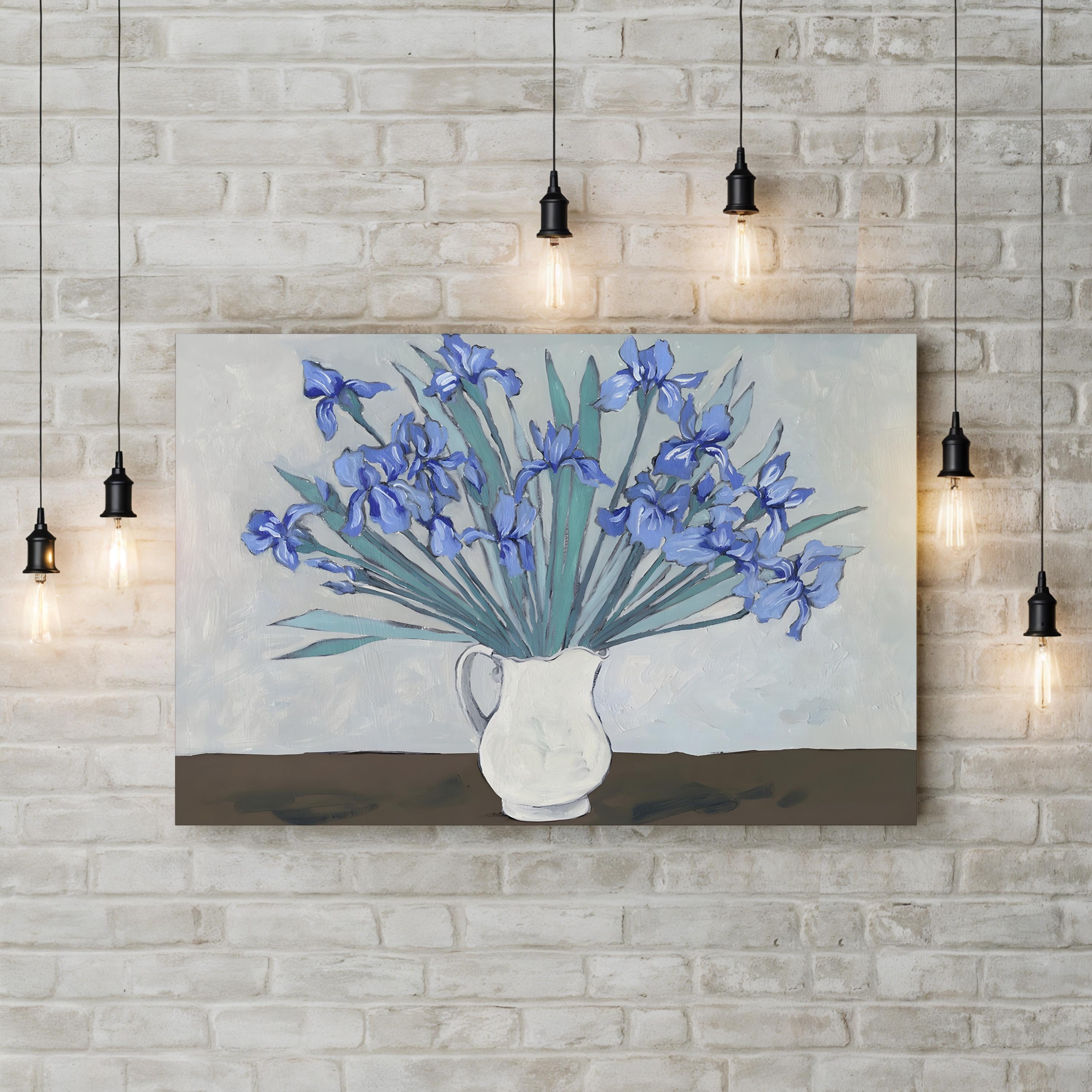 Van Gogh “Irises II” – Impressionist Floral Still Life Canvas Art