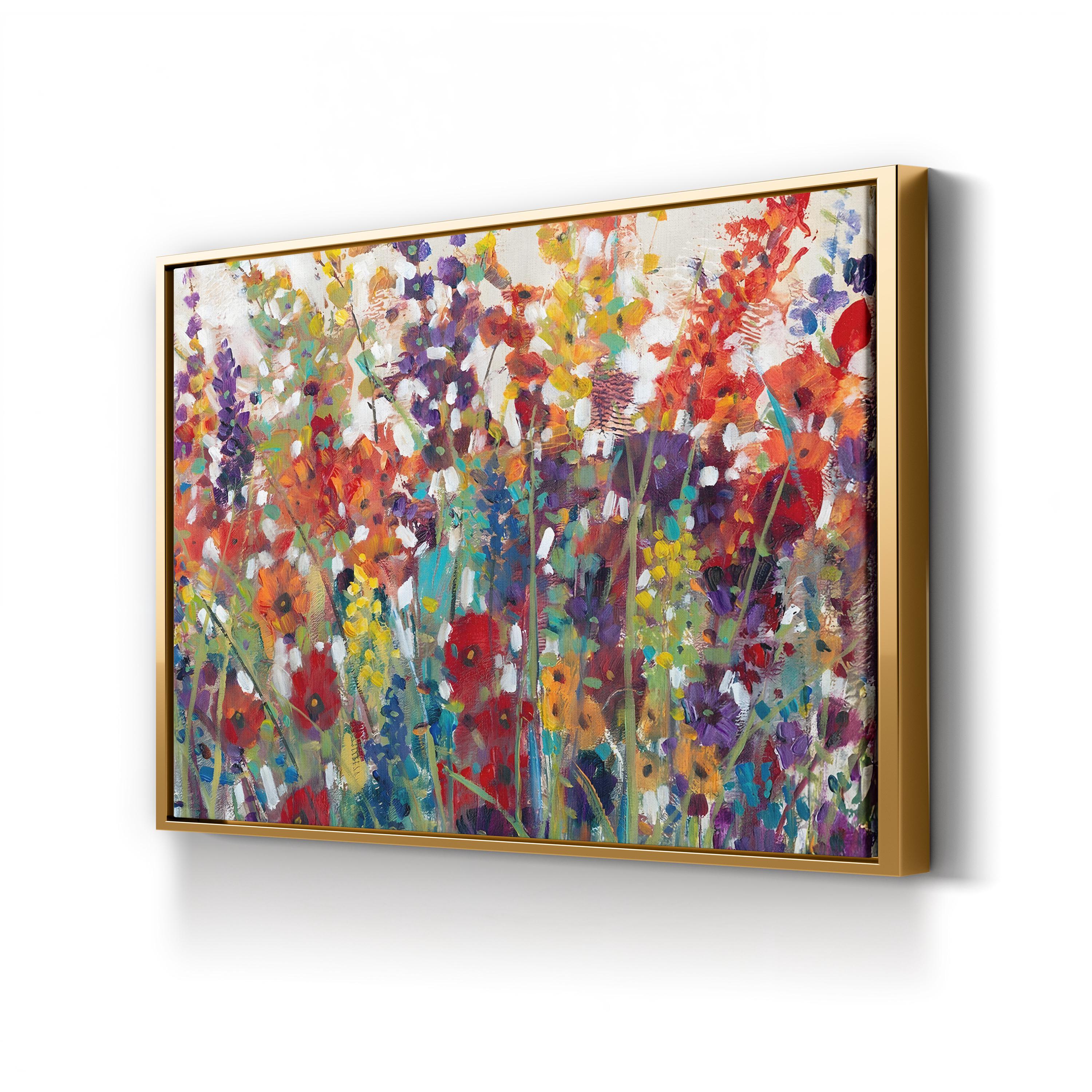 Variety of Flowers II by Tim O’Toole canvas print in Gold Framed Canvas