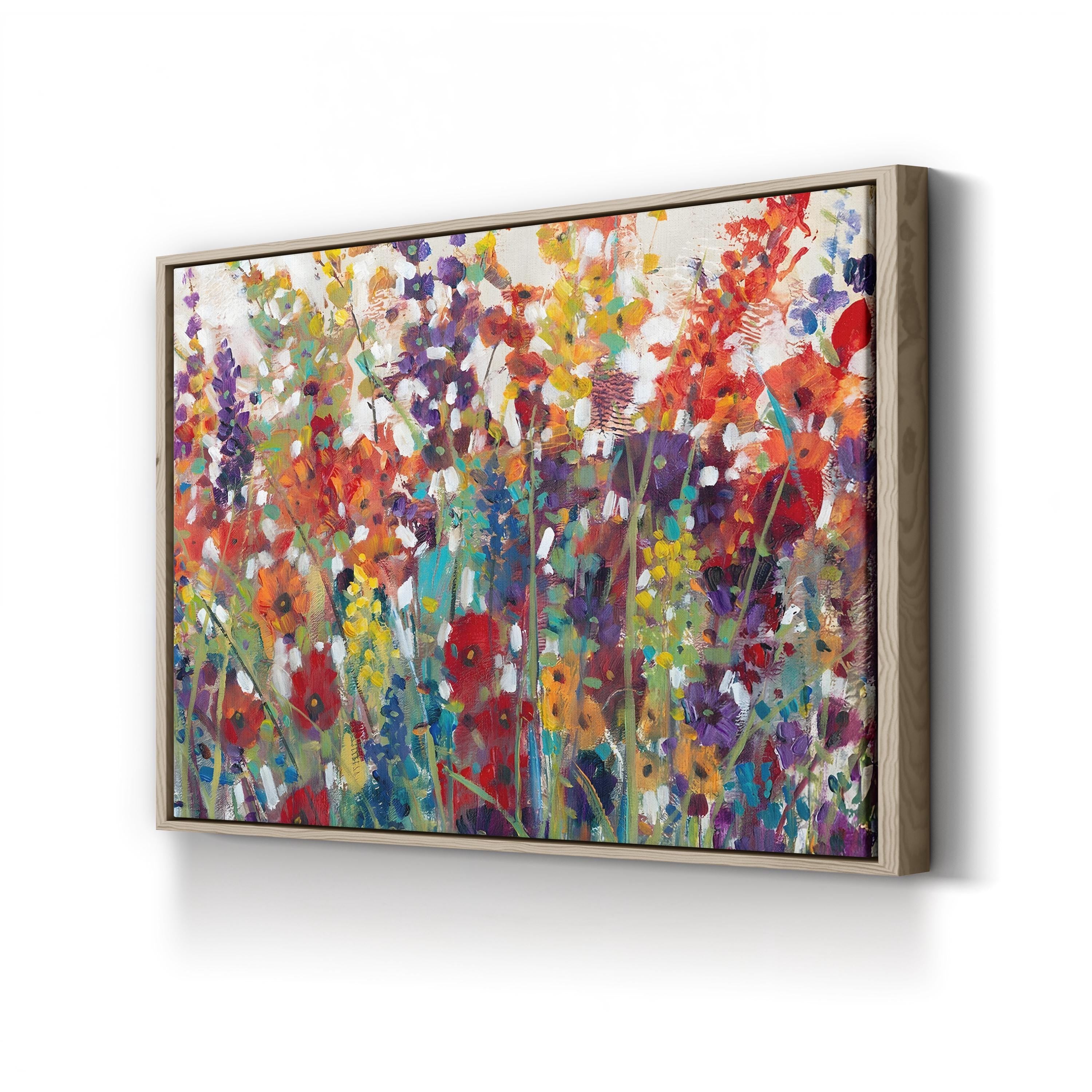 Variety of Flowers II by Tim O’Toole canvas print in Oak Framed Canvas