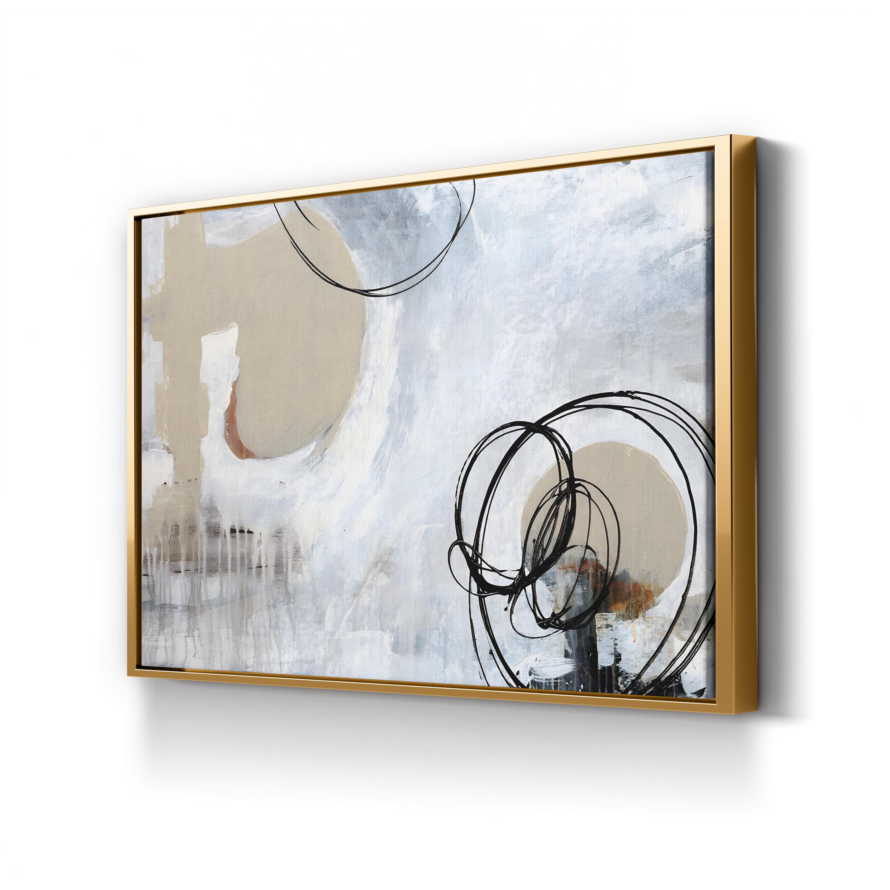 Verse I Wall Art by Joshua Schicker | Abstract Black Circles Minimalist Canvas