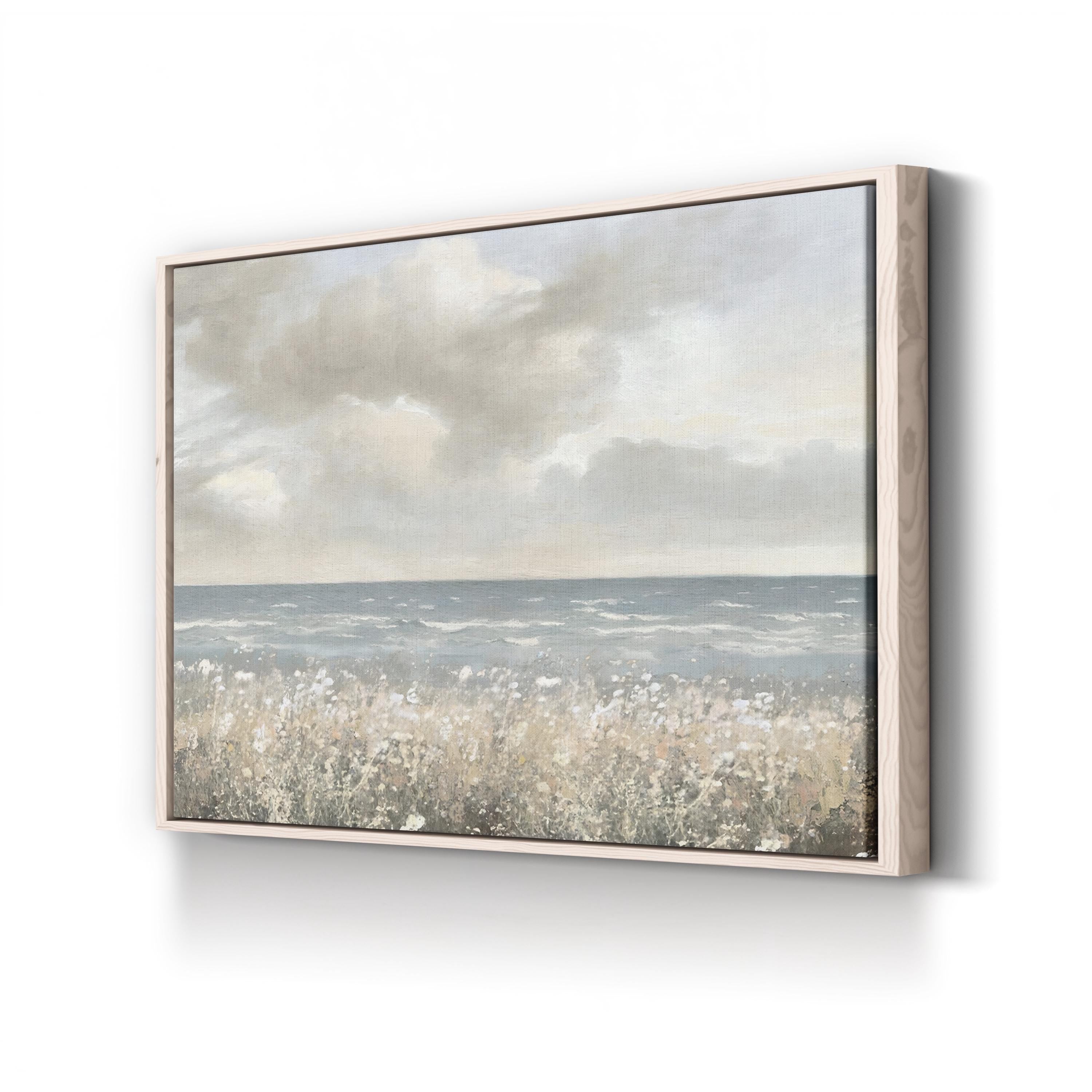 Vintage Coastal Wildflowers by Jesse Carter canvas print in Natural Frame Canvas
