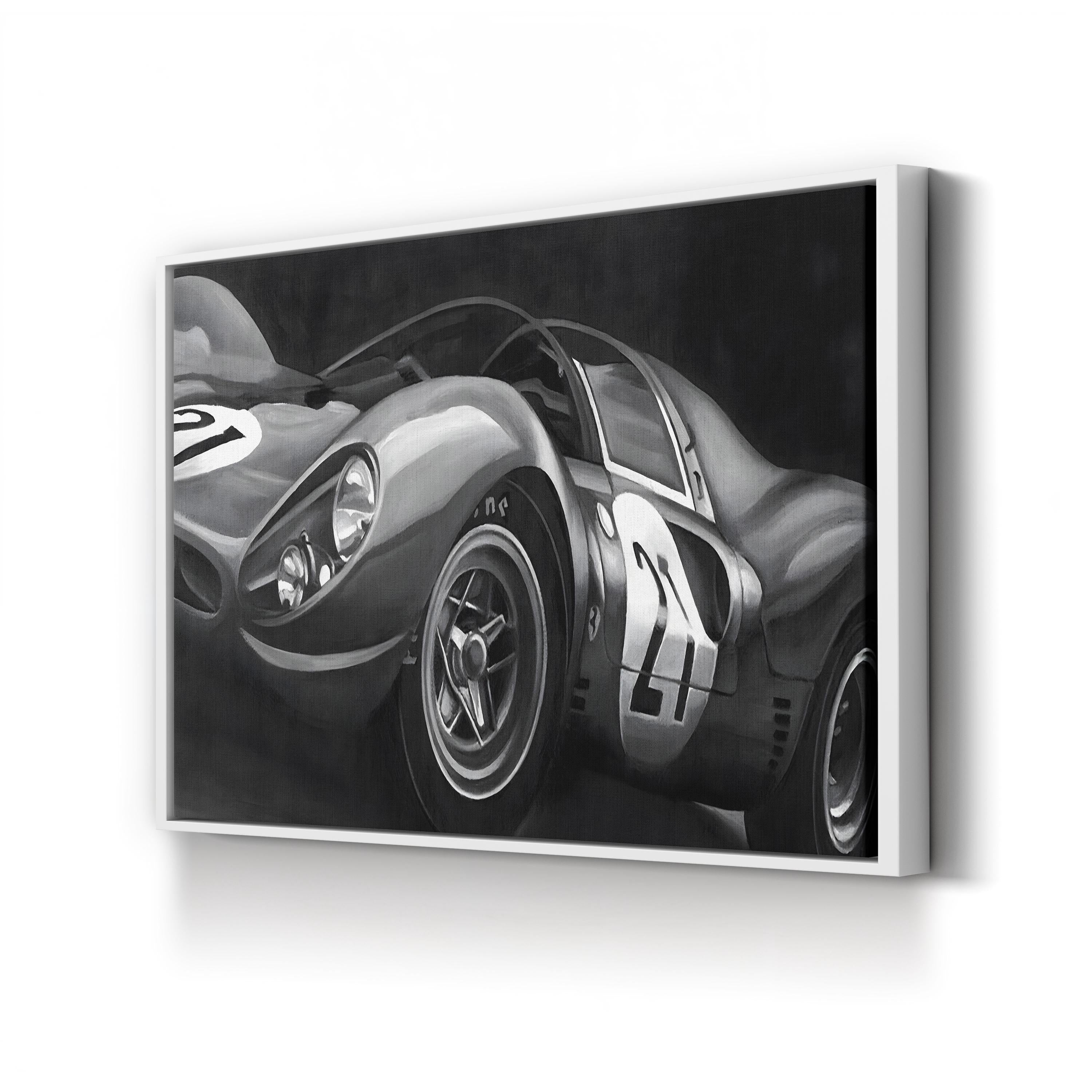 Classic Race Car in Motion – Vintage Photography Wall Art | Automotive Canvas Print