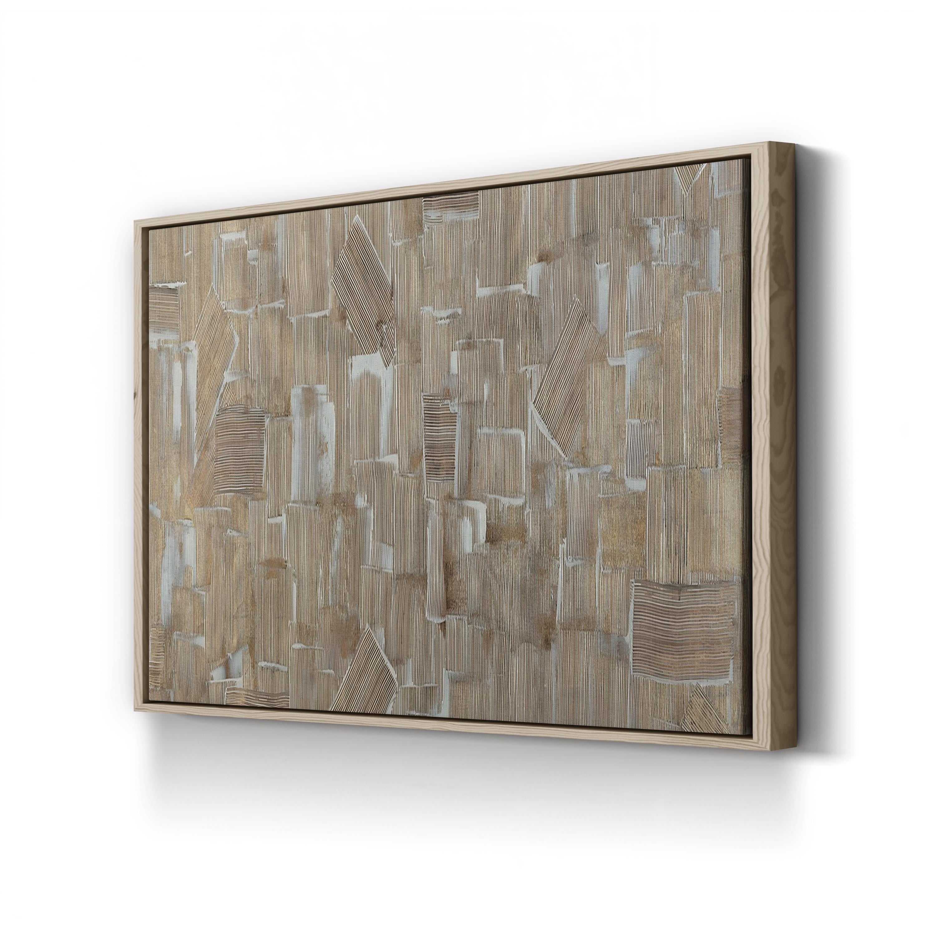 White Gold Wall Art | Contemporary Gold Accent Abstract Canvas by Joshua Schicker