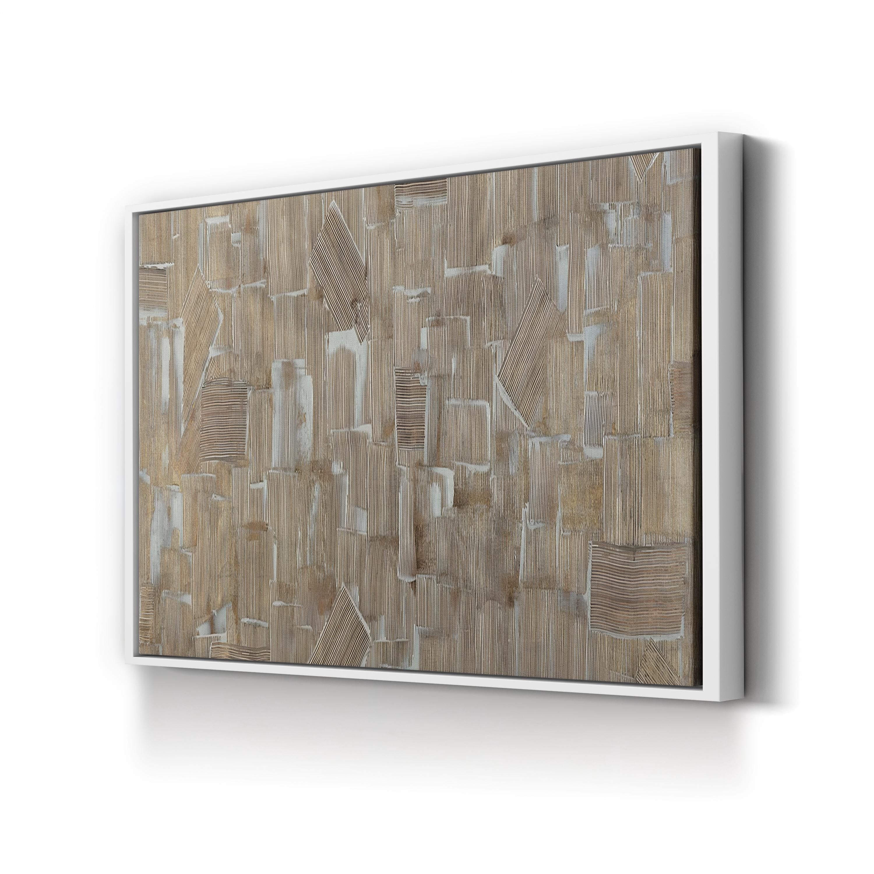 White Gold Wall Art | Contemporary Gold Accent Abstract Canvas by Joshua Schicker