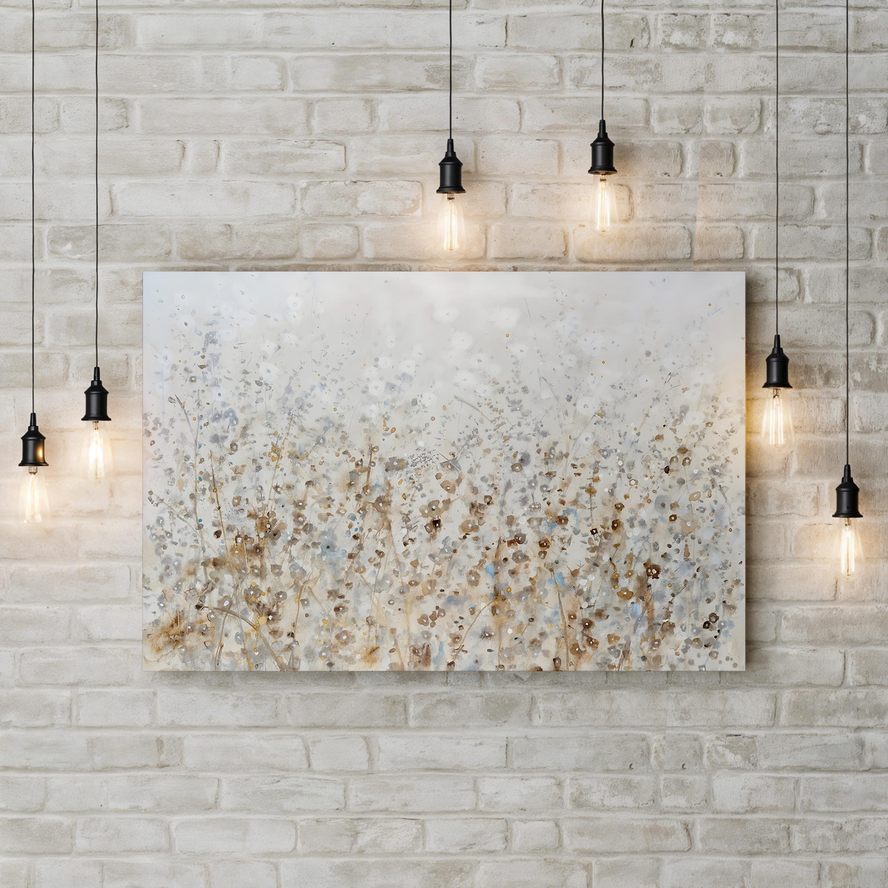 Rustic Wildflower Bloom – Period Illustration Wall Art | Elegant Floral Canvas Print