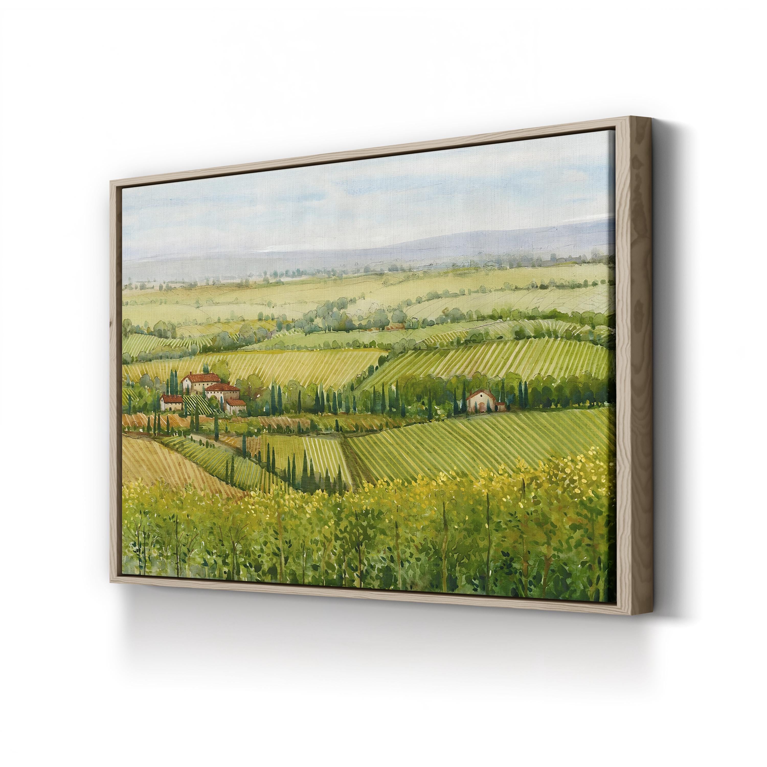 Tuscan Vineyard Canvas Print: Wine Country Landscape Wall Art
