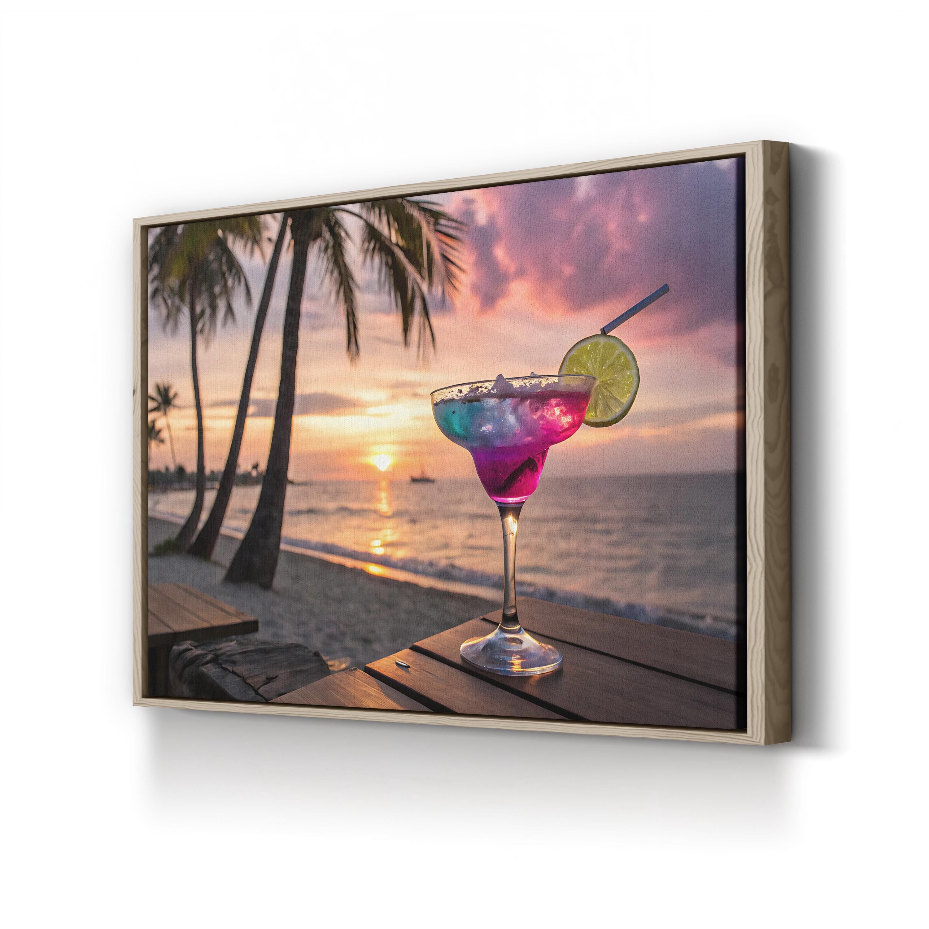 Tropical Drink Paradise – Vintage Photography Wall Art | Beach House Canvas Print