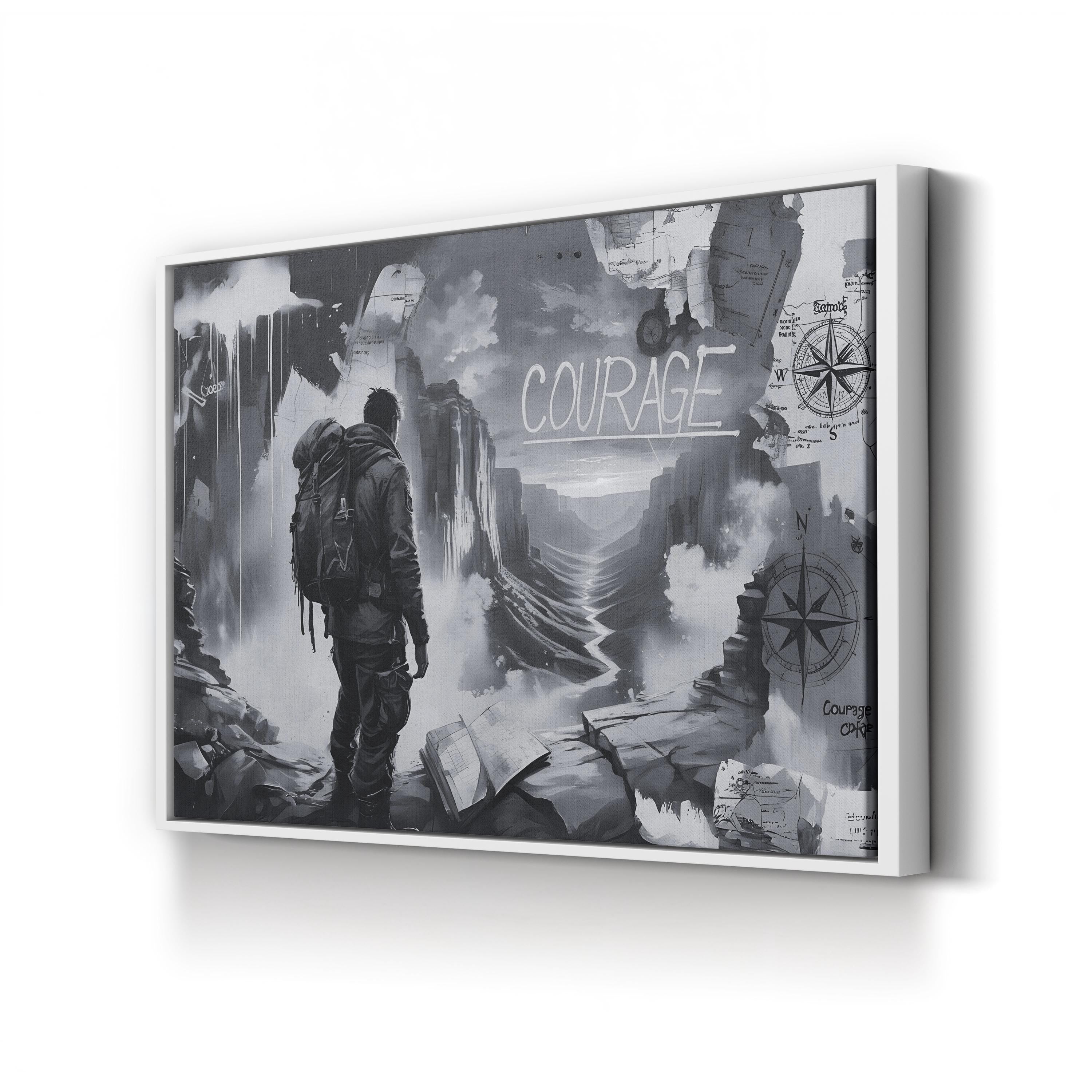 Monochrome Hiking Adventure – Vintage Photography Wall Art | Mountain Canvas Print