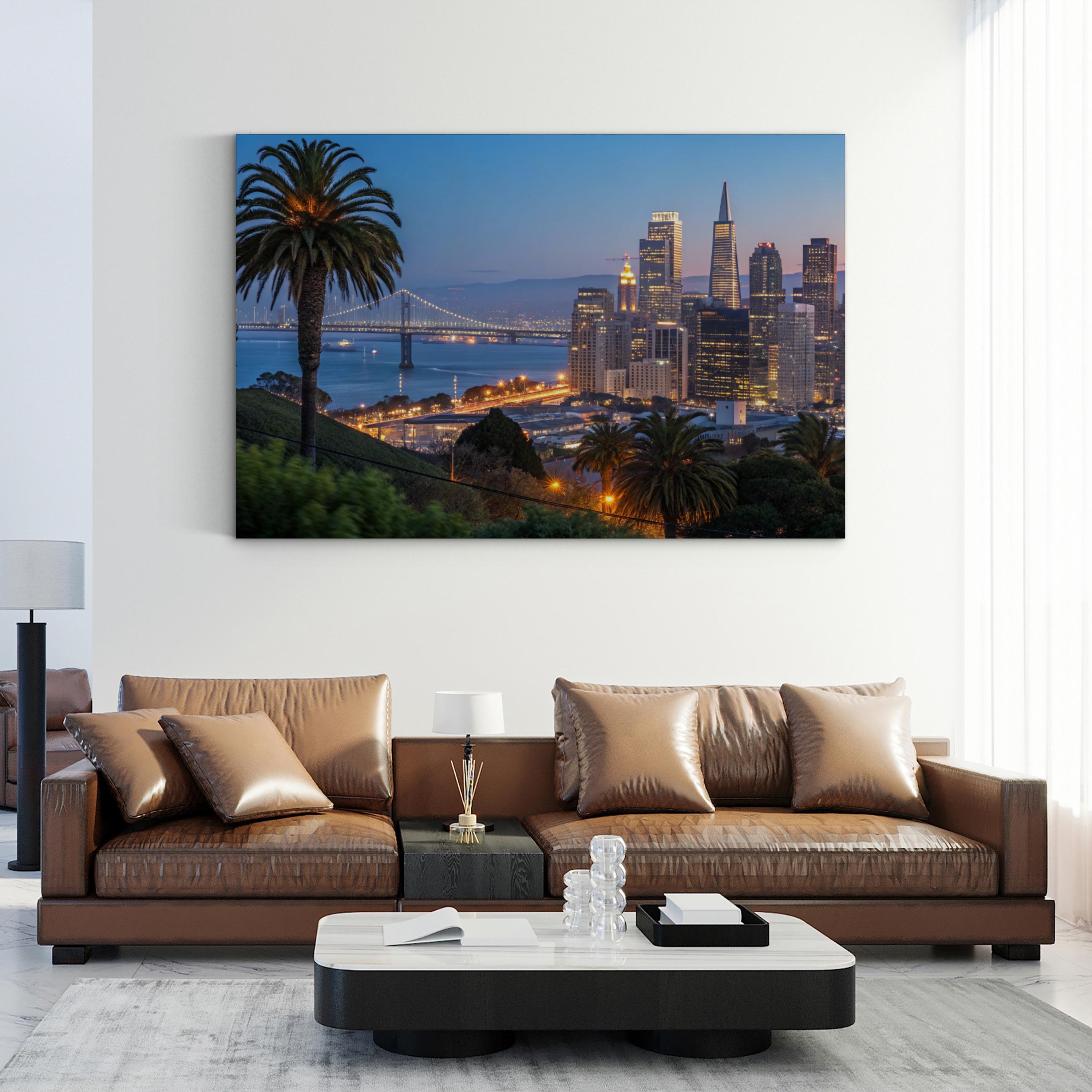 San Francisco Golden Gate at Dusk – Vintage Photography Wall Art | Urban Cityscape Canvas Print
