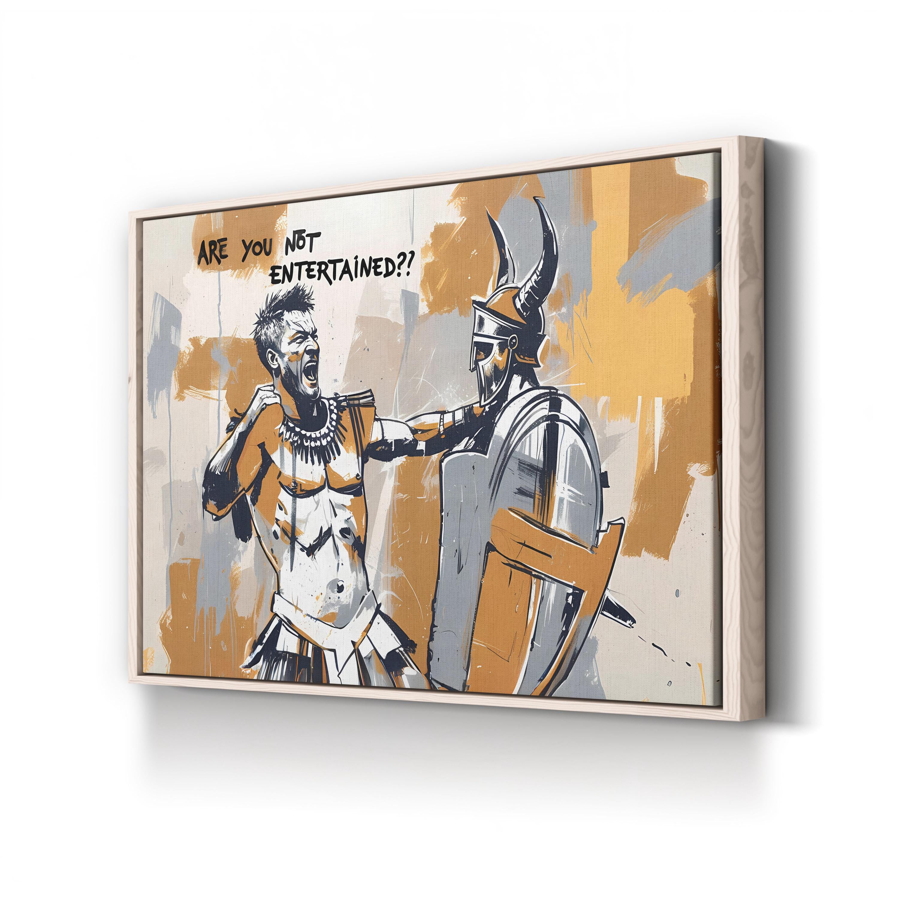 Gladiator Canvas Print: Graffiti Art, Epic Movie Decor