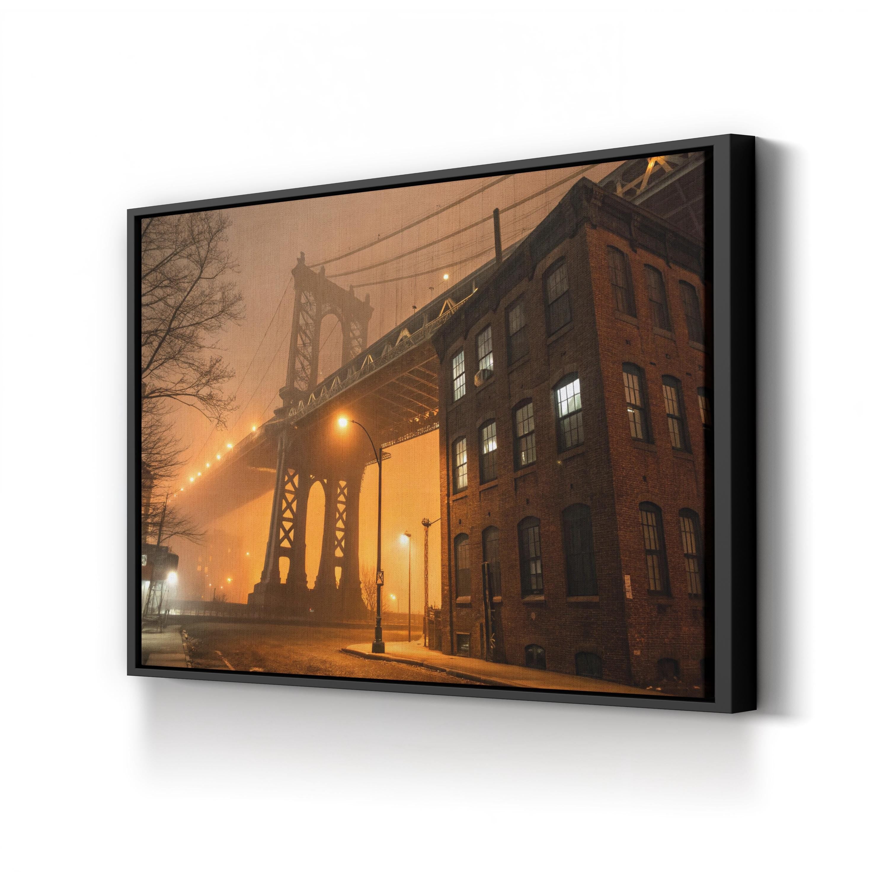 Golden Gate Bridge Foggy Skyline – Vintage Photography Wall Art | San Francisco Canvas Print