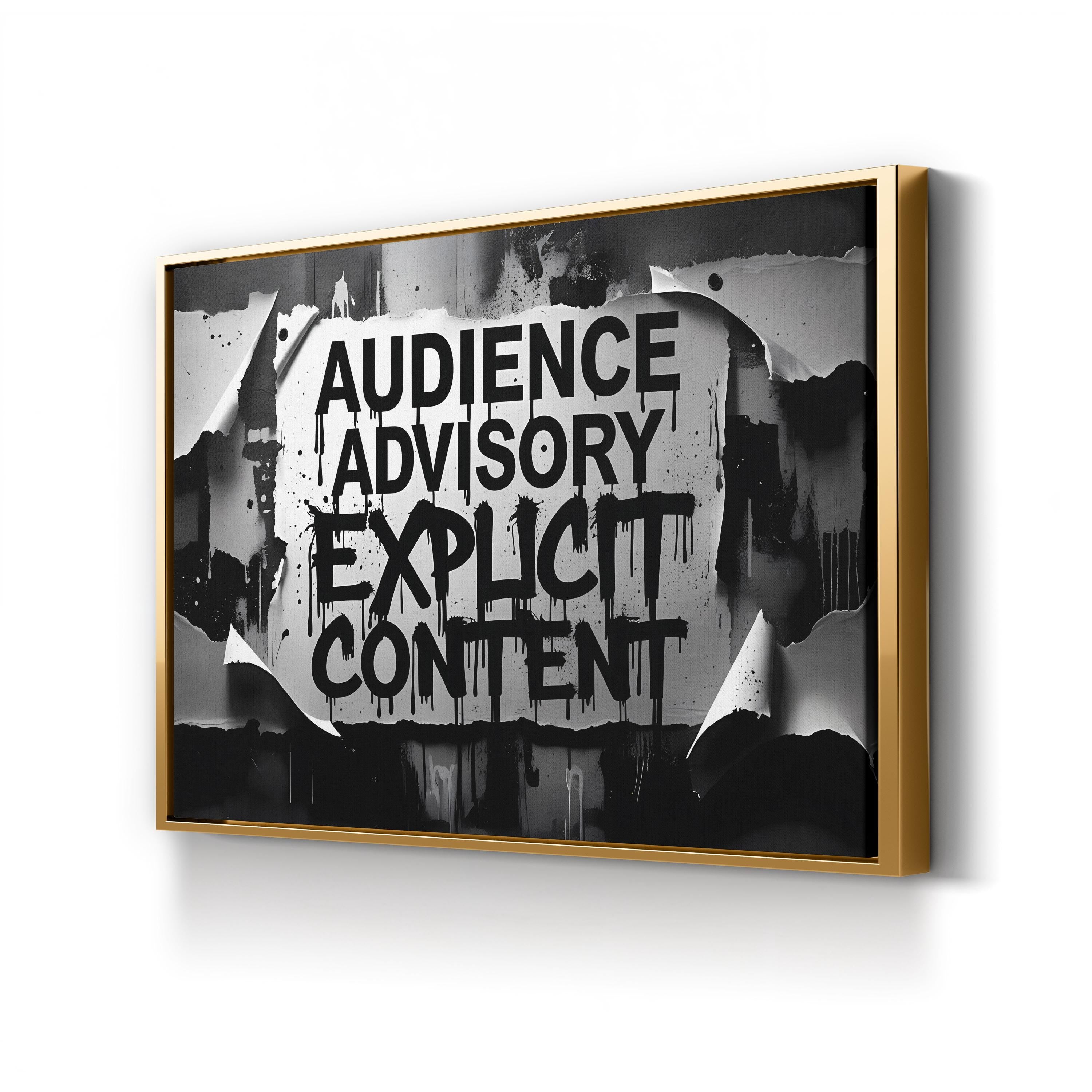 Audience Advisory Graffiti Canvas – Pop Street Art Wall Print