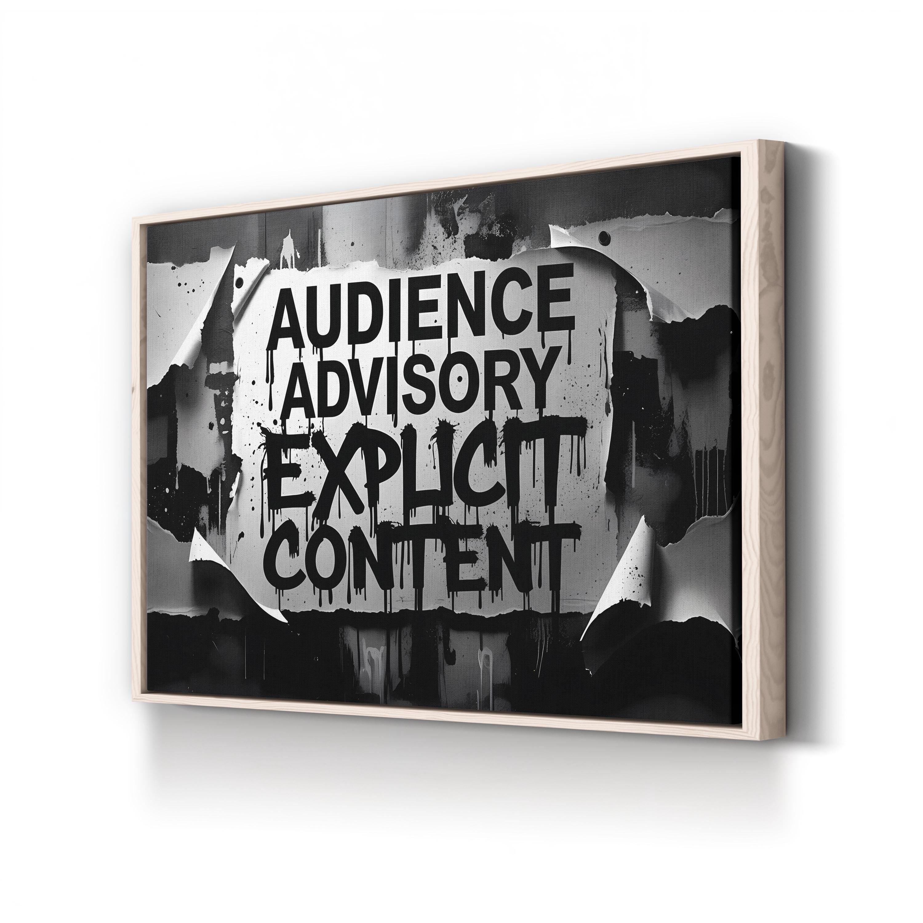 Audience Advisory Graffiti Canvas – Pop Street Art Wall Print