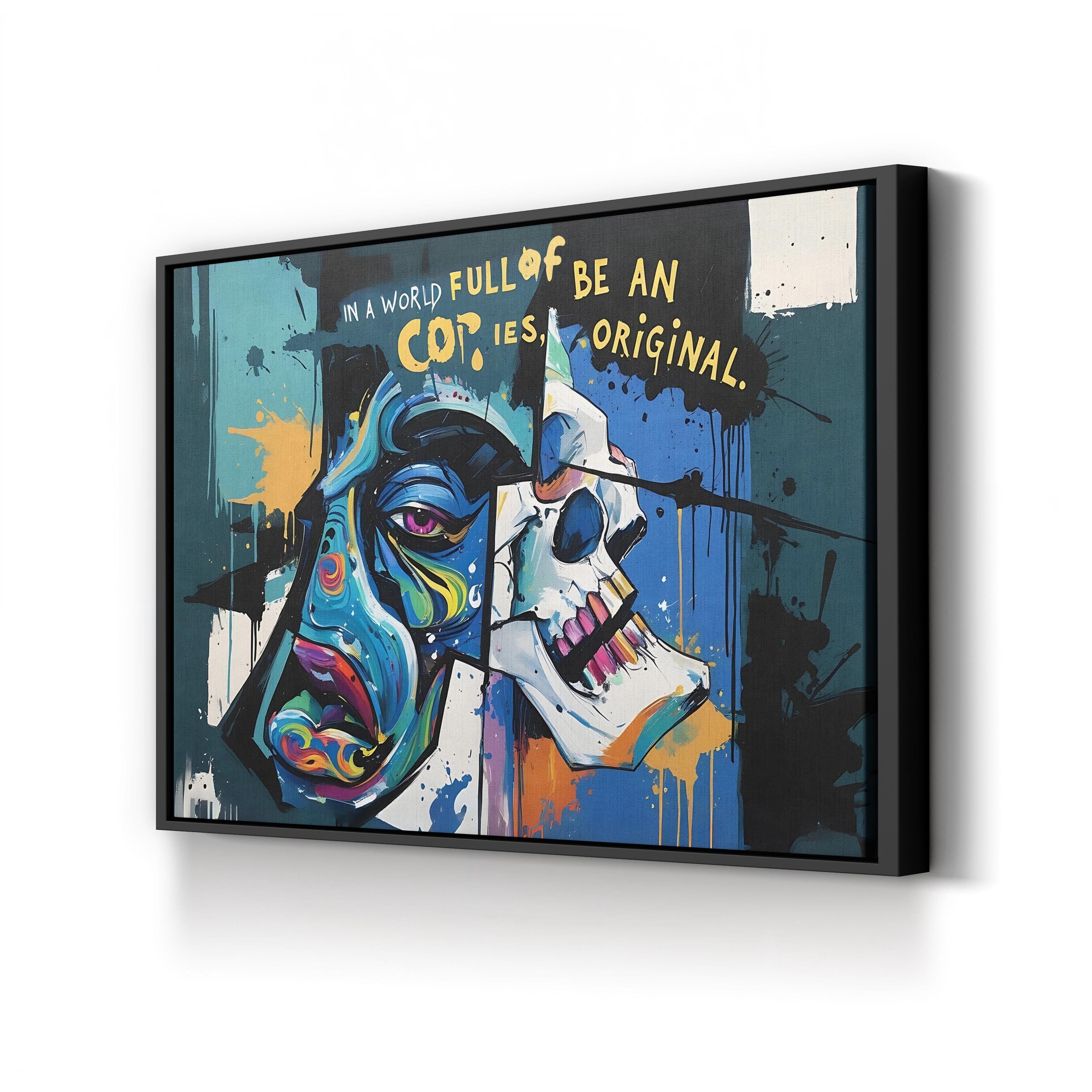 BE AN ORIGINAL – Period Illustration Wall Art | Motivational Street Canvas Print
