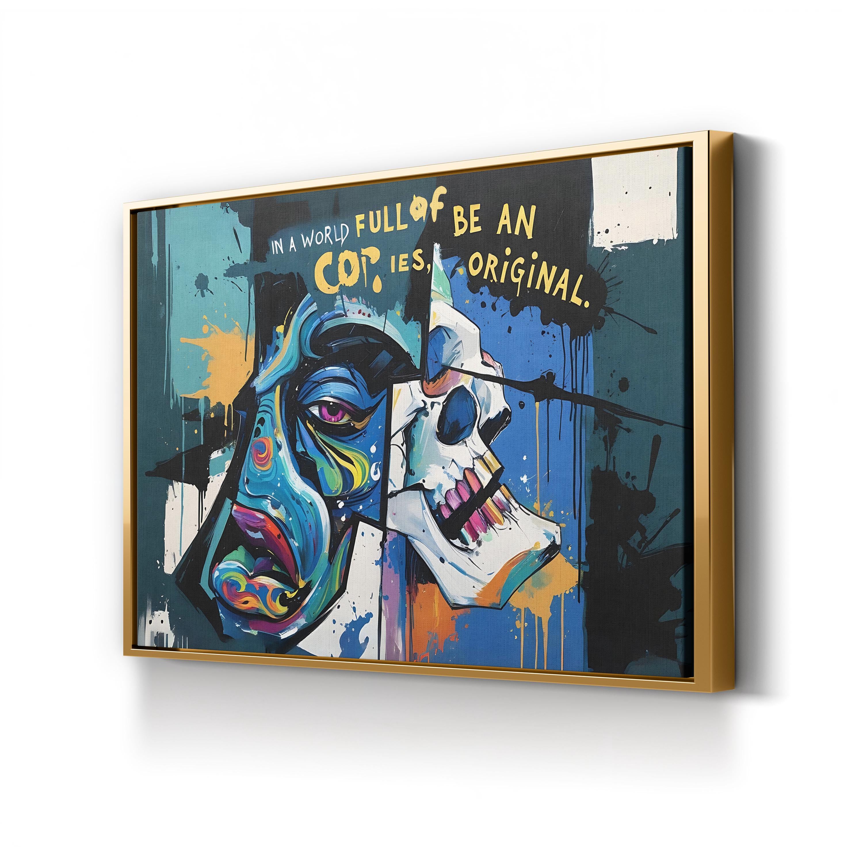 BE AN ORIGINAL – Period Illustration Wall Art | Motivational Street Canvas Print
