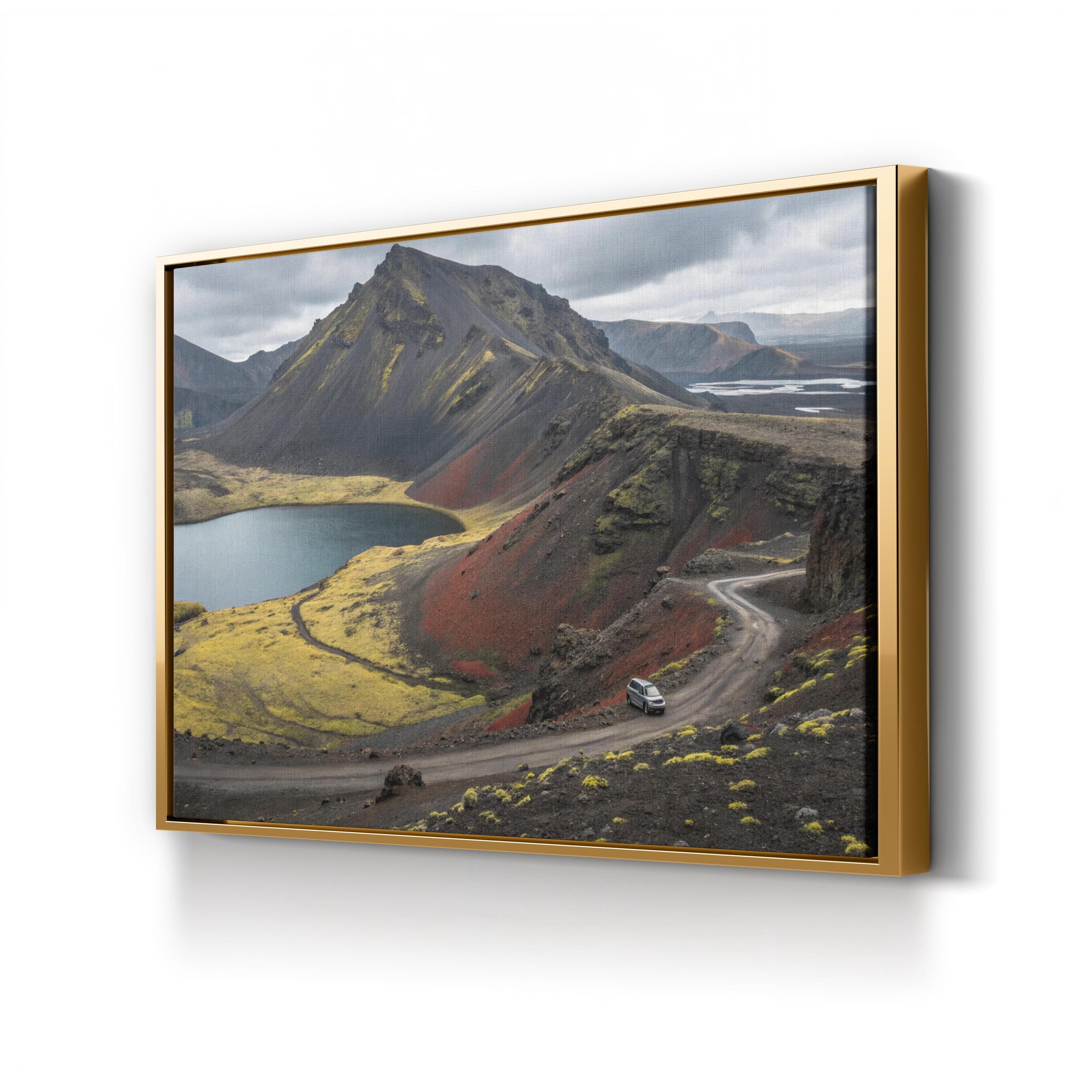 Icelandic Mountain Landscape – Vintage Photography Wall Art | Nordic Canvas Print