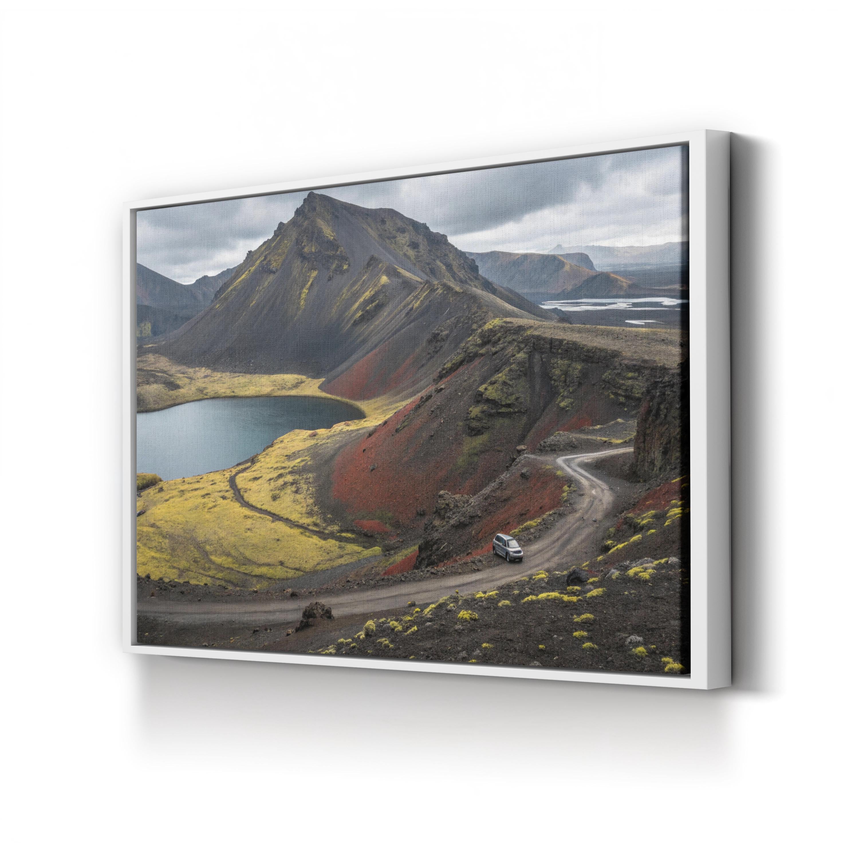 Icelandic Mountain Landscape – Vintage Photography Wall Art | Nordic Canvas Print