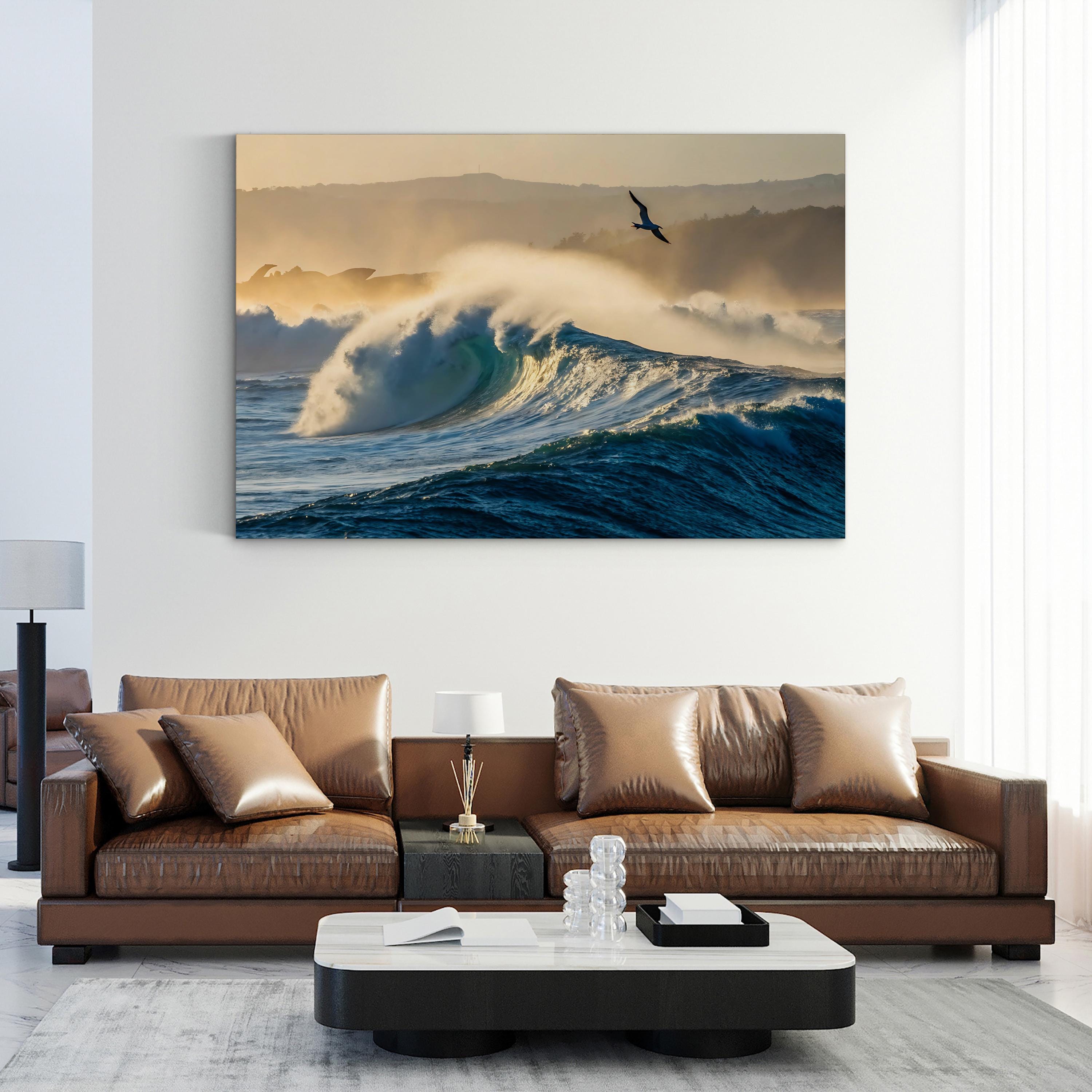 California Wave Surf – Vintage Photography Wall Art | Coastal Ocean Canvas Print