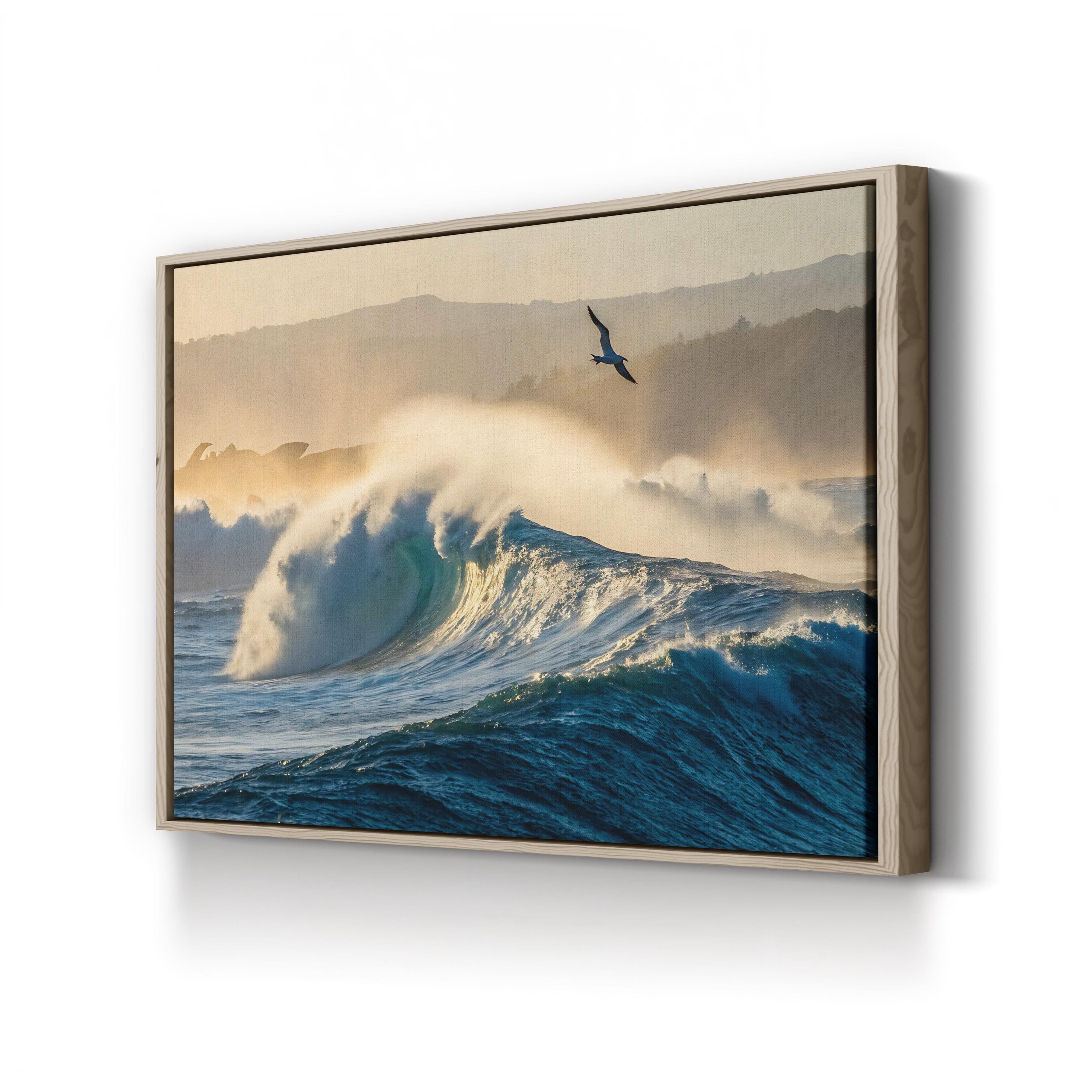 California Wave Surf – Vintage Photography Wall Art | Coastal Ocean Canvas Print