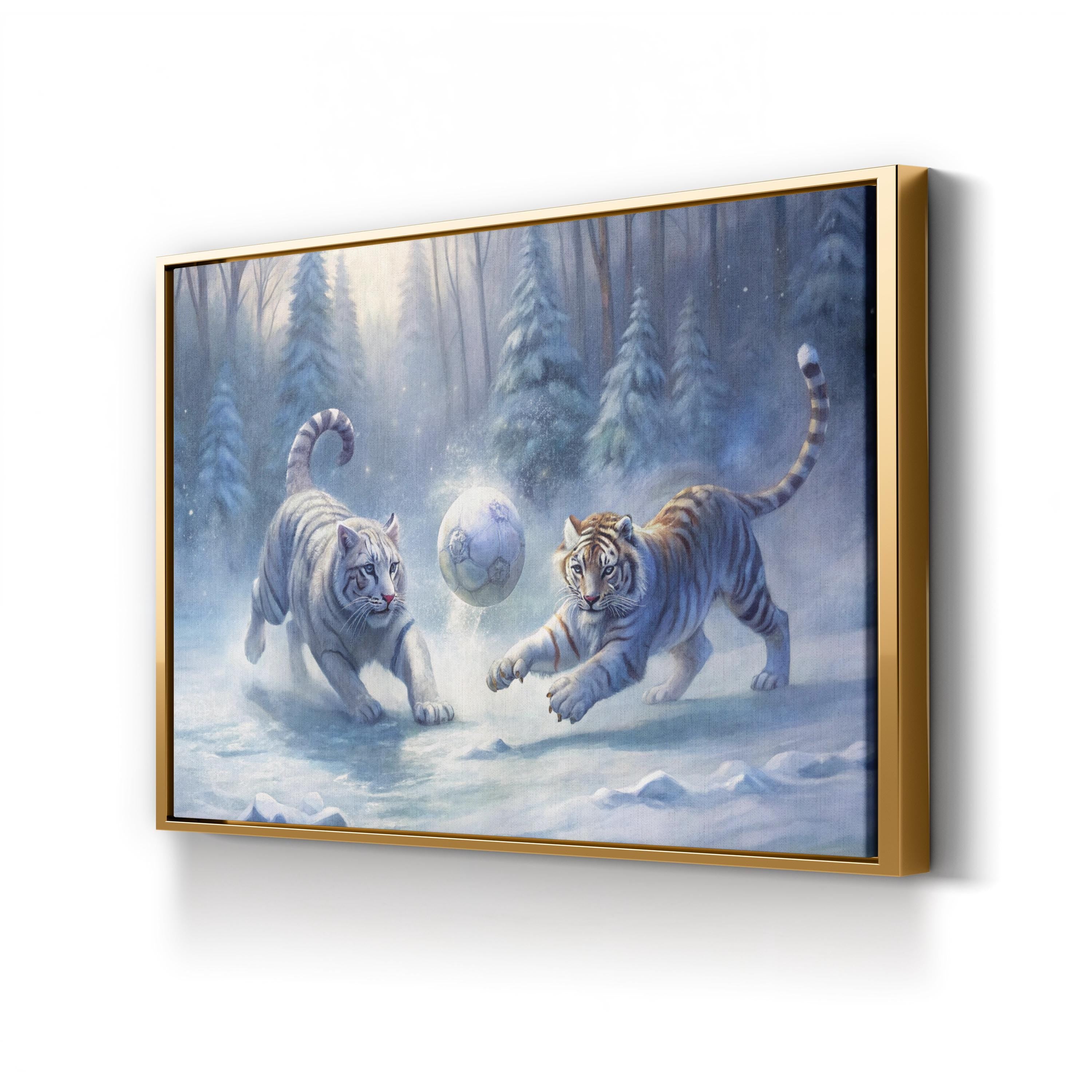 Fierce Tiger Soccer Canvas Print: Motivational Sports Art