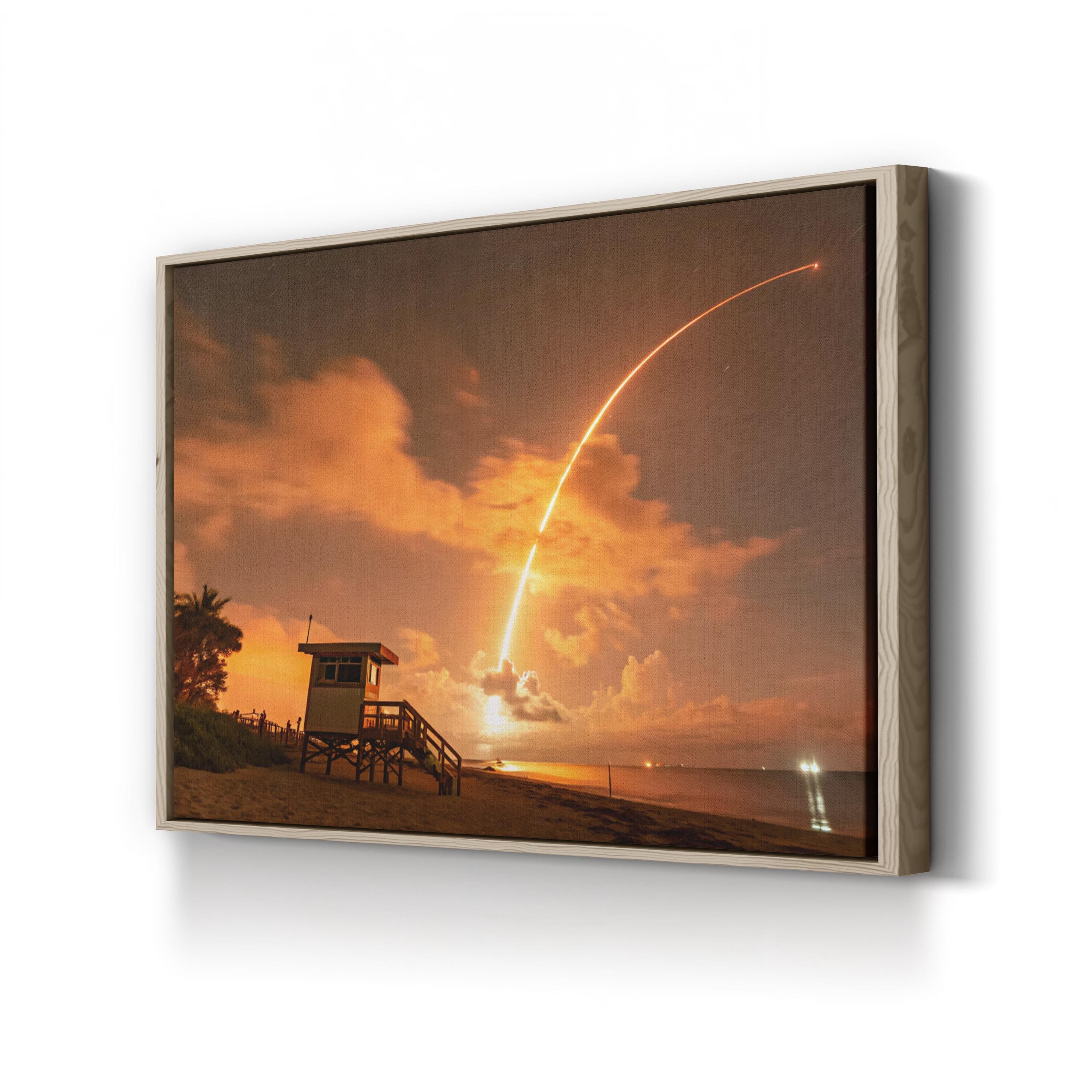 Rocket Launch Liftoff – Vintage Photography Wall Art | Space Exploration Canvas Print