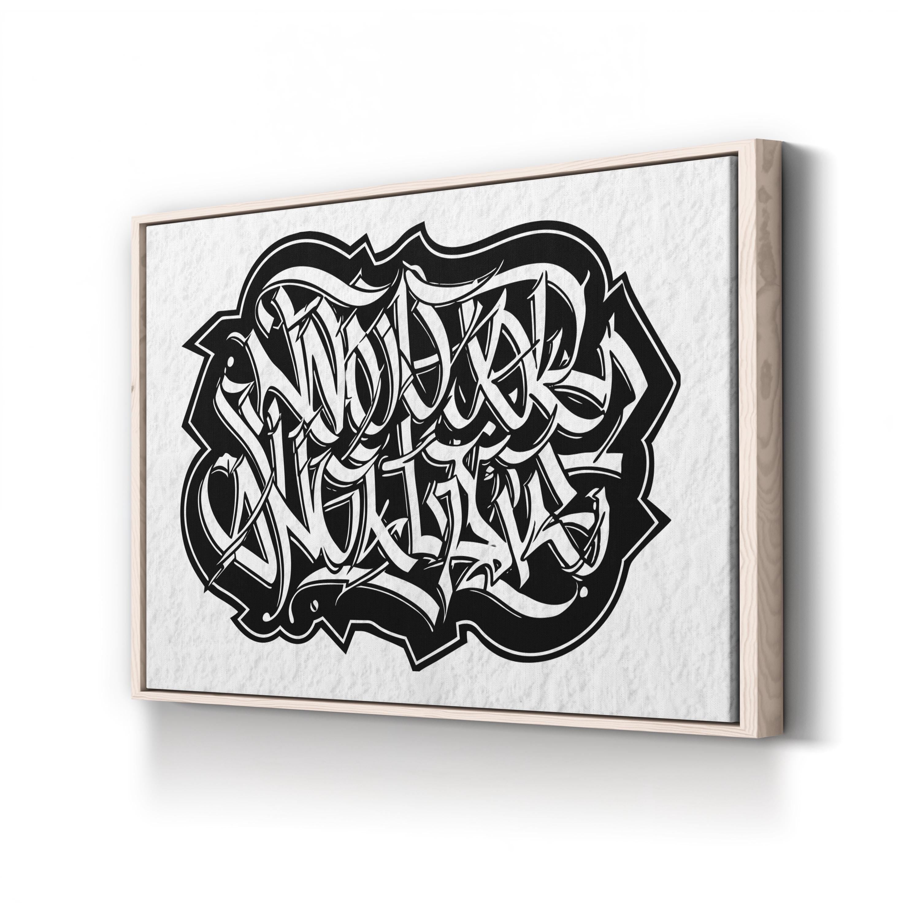 Calligraphy II – Period Illustration Wall Art | Modern Typography Canvas Print