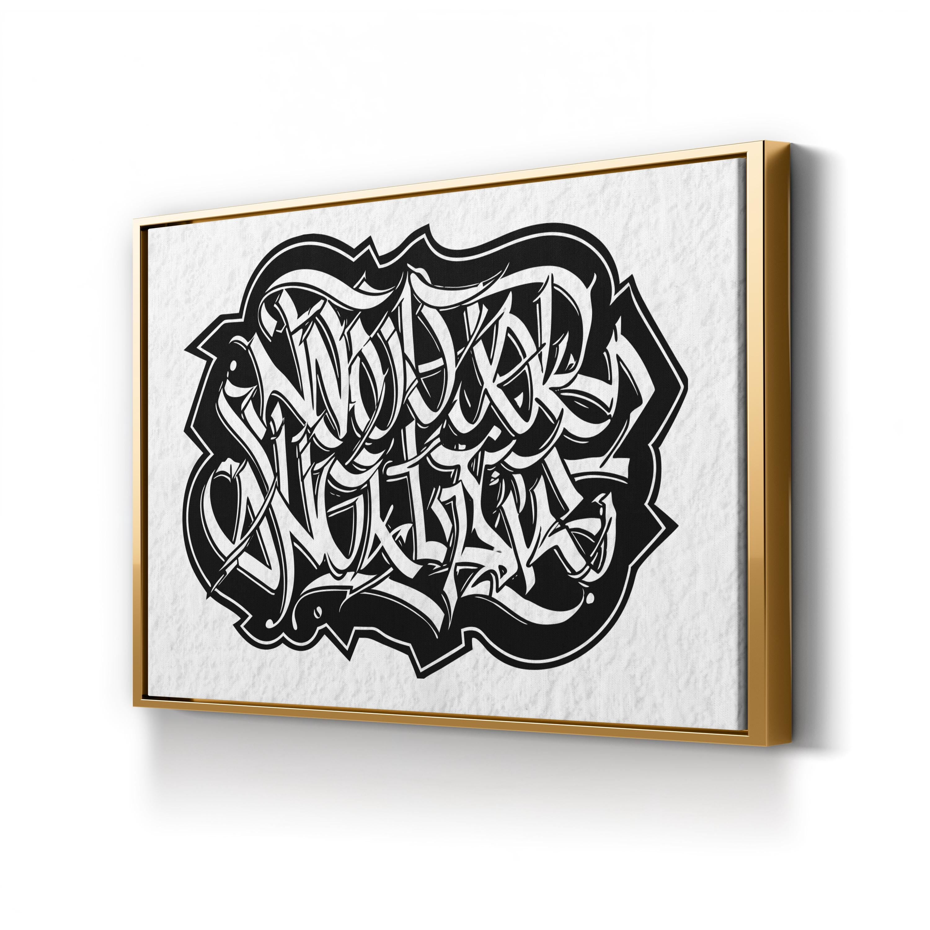 Calligraphy II – Period Illustration Wall Art | Modern Typography Canvas Print