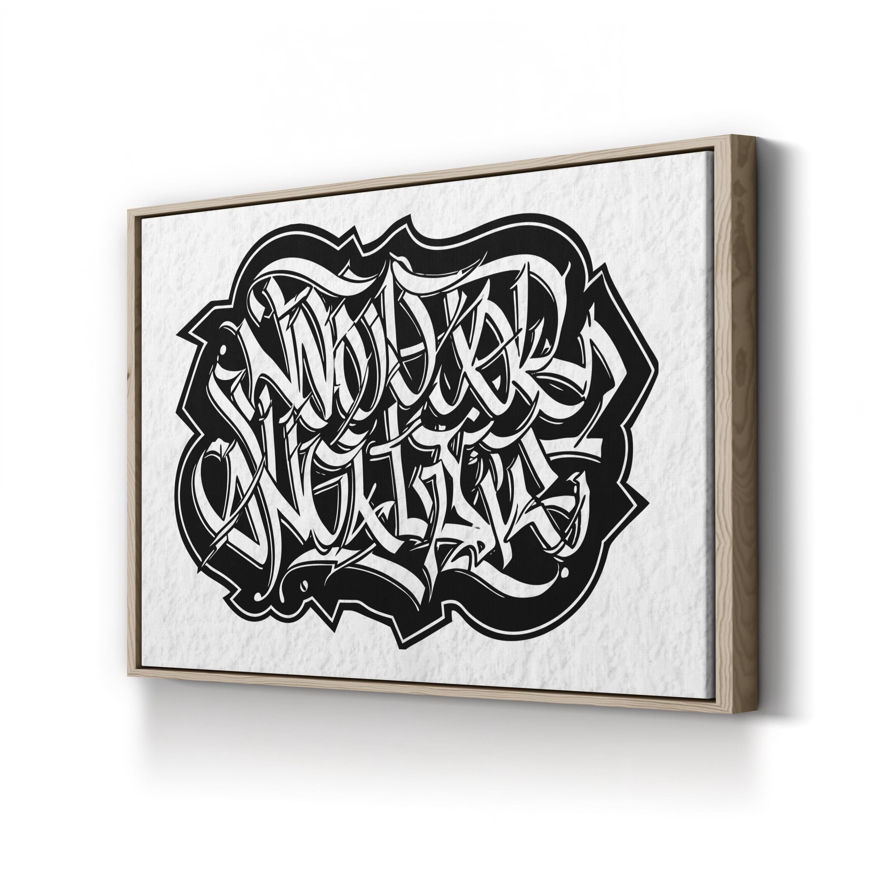 Calligraphy II – Period Illustration Wall Art | Modern Typography Canvas Print
