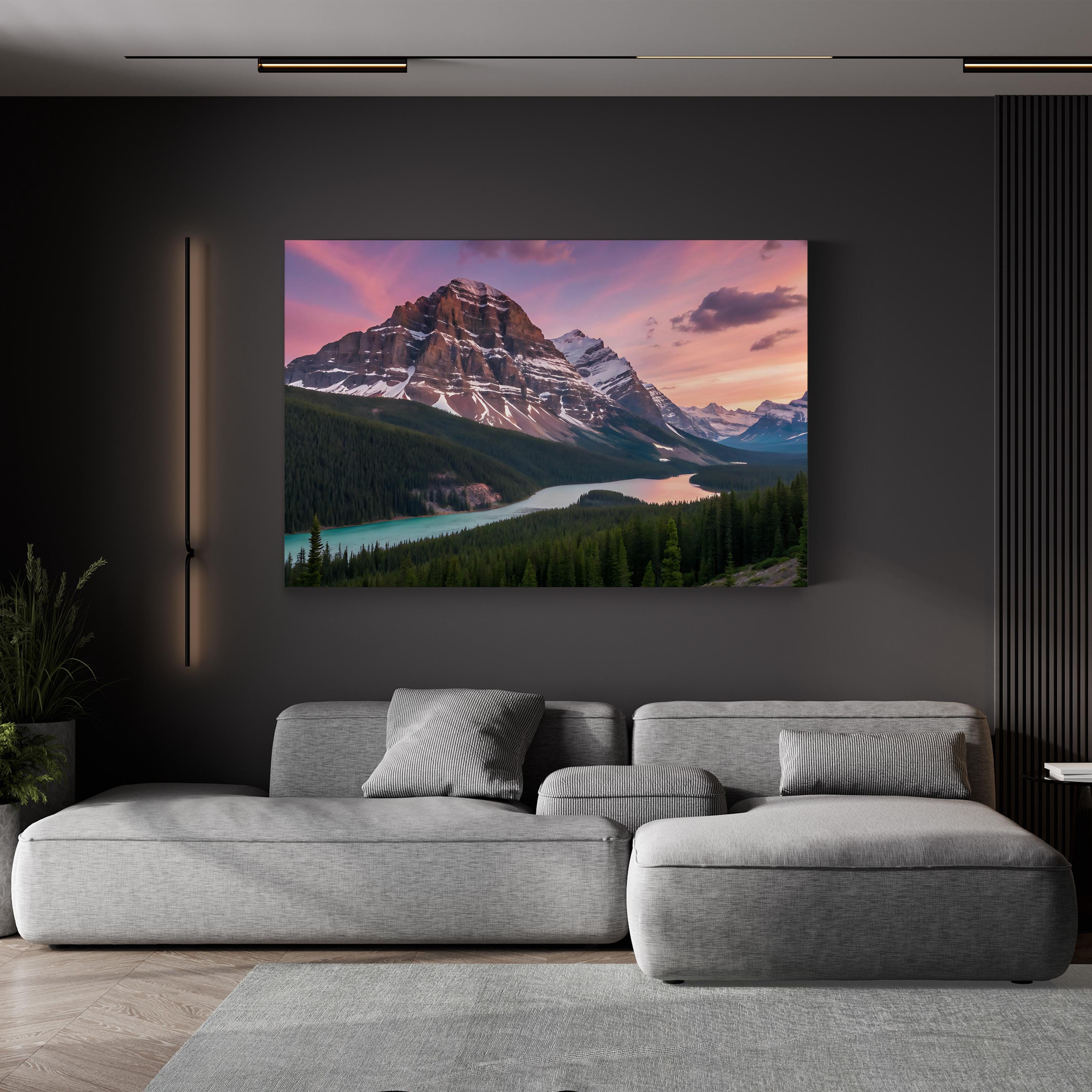 Mount Assiniboine – Vintage Photography Wall Art | Canadian Rockies Canvas Print