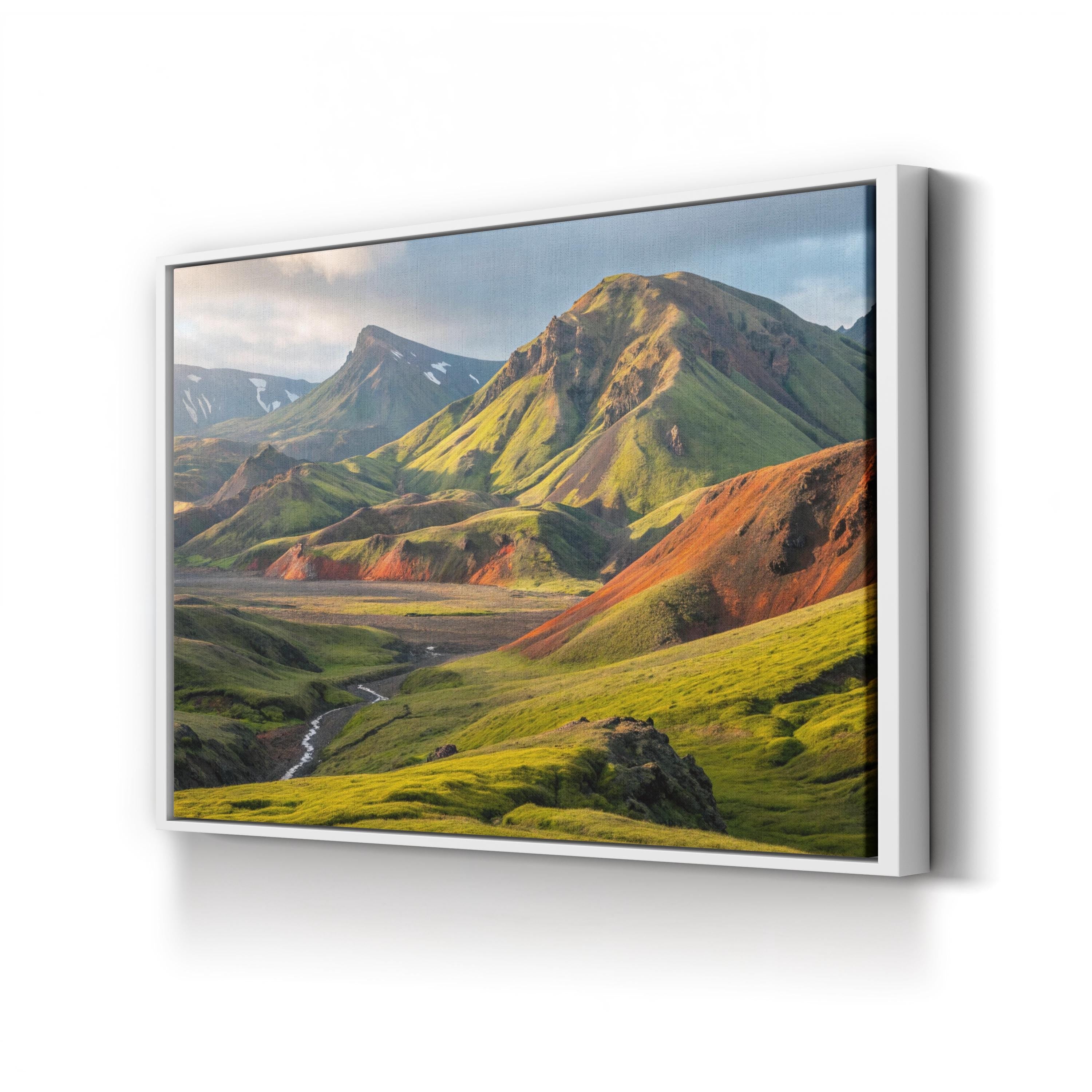 Mountain Valley Green Hills – Vintage Photography Wall Art | Scenic Landscape Canvas Print