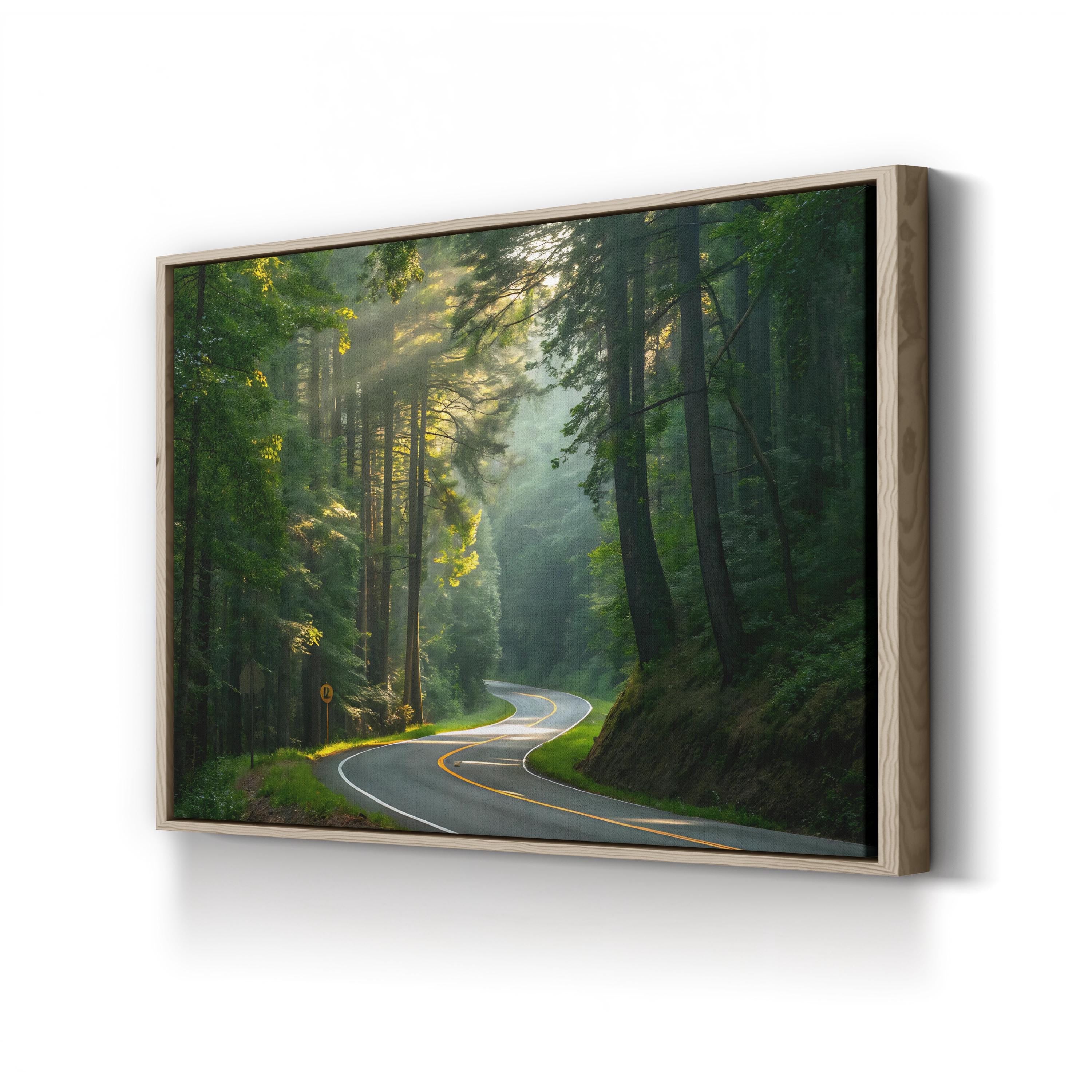 Country Road Scenic – Vintage Photography Wall Art | Countryside Landscape Canvas Print