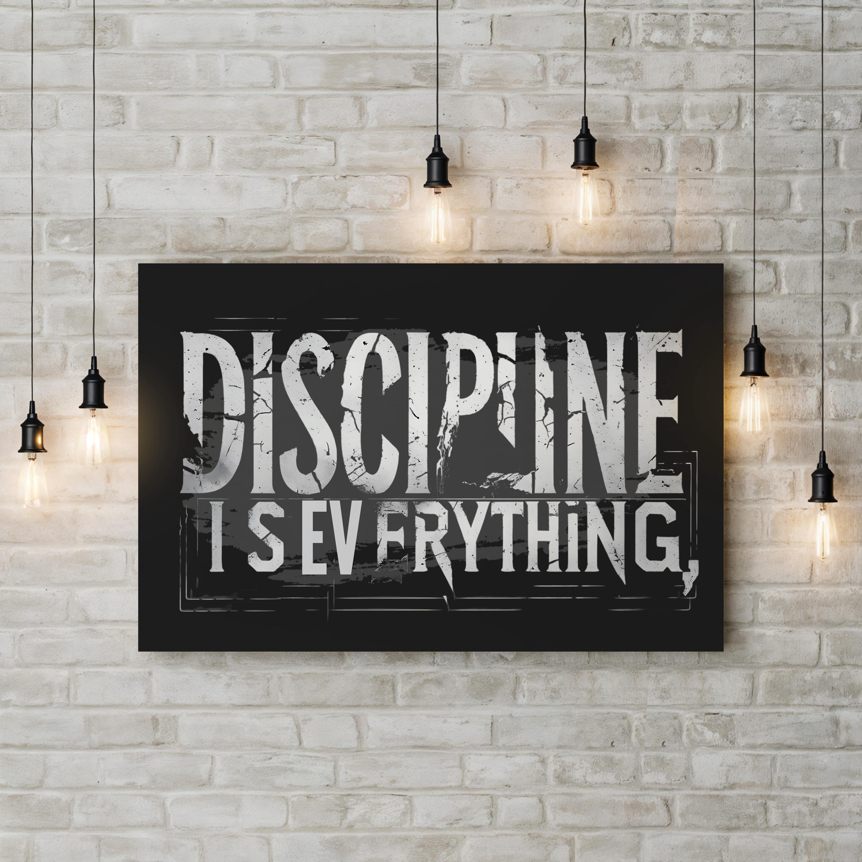 DISCIPLINE IS EVERYTHING Motivational Typography Wall Art