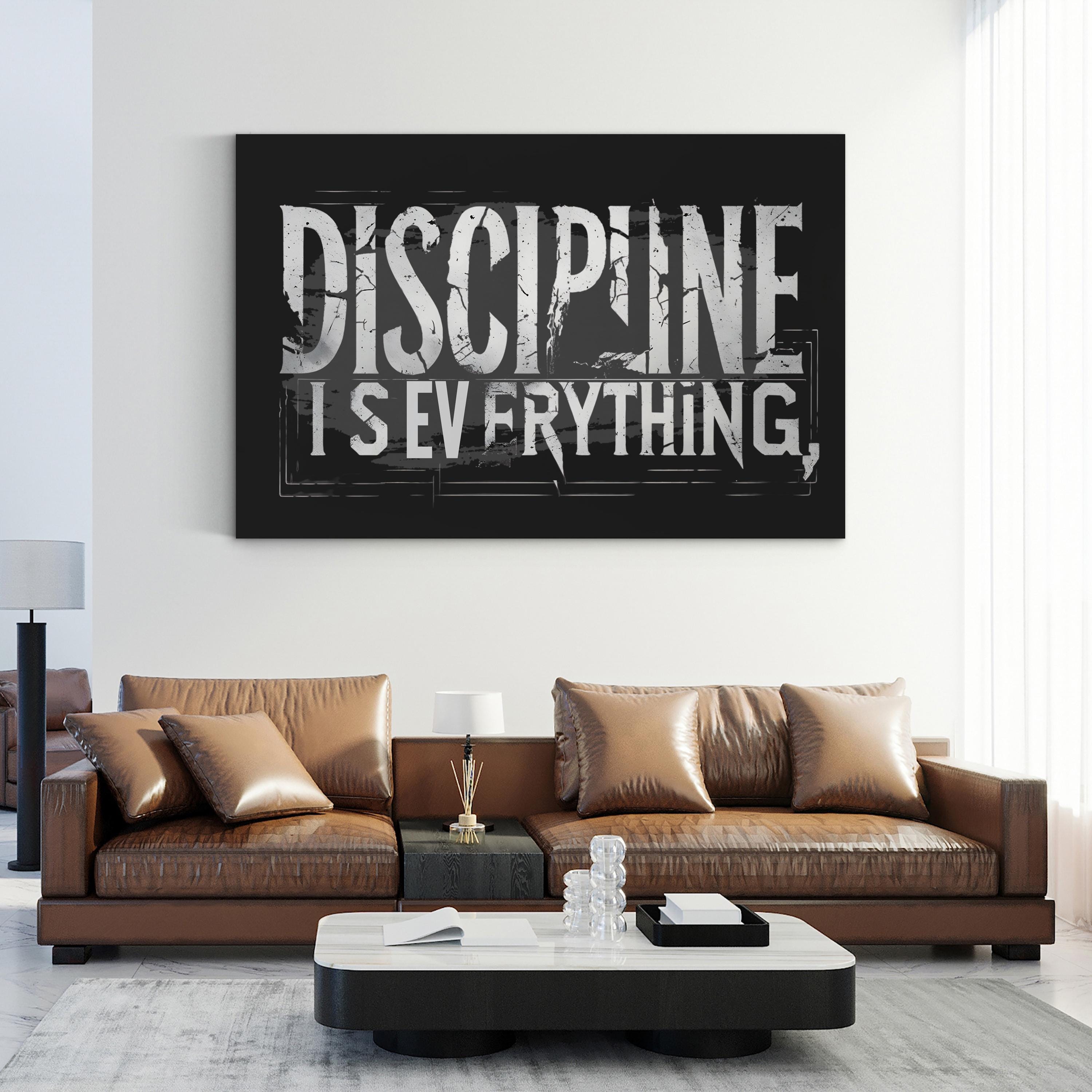 DISCIPLINE IS EVERYTHING Motivational Typography Wall Art