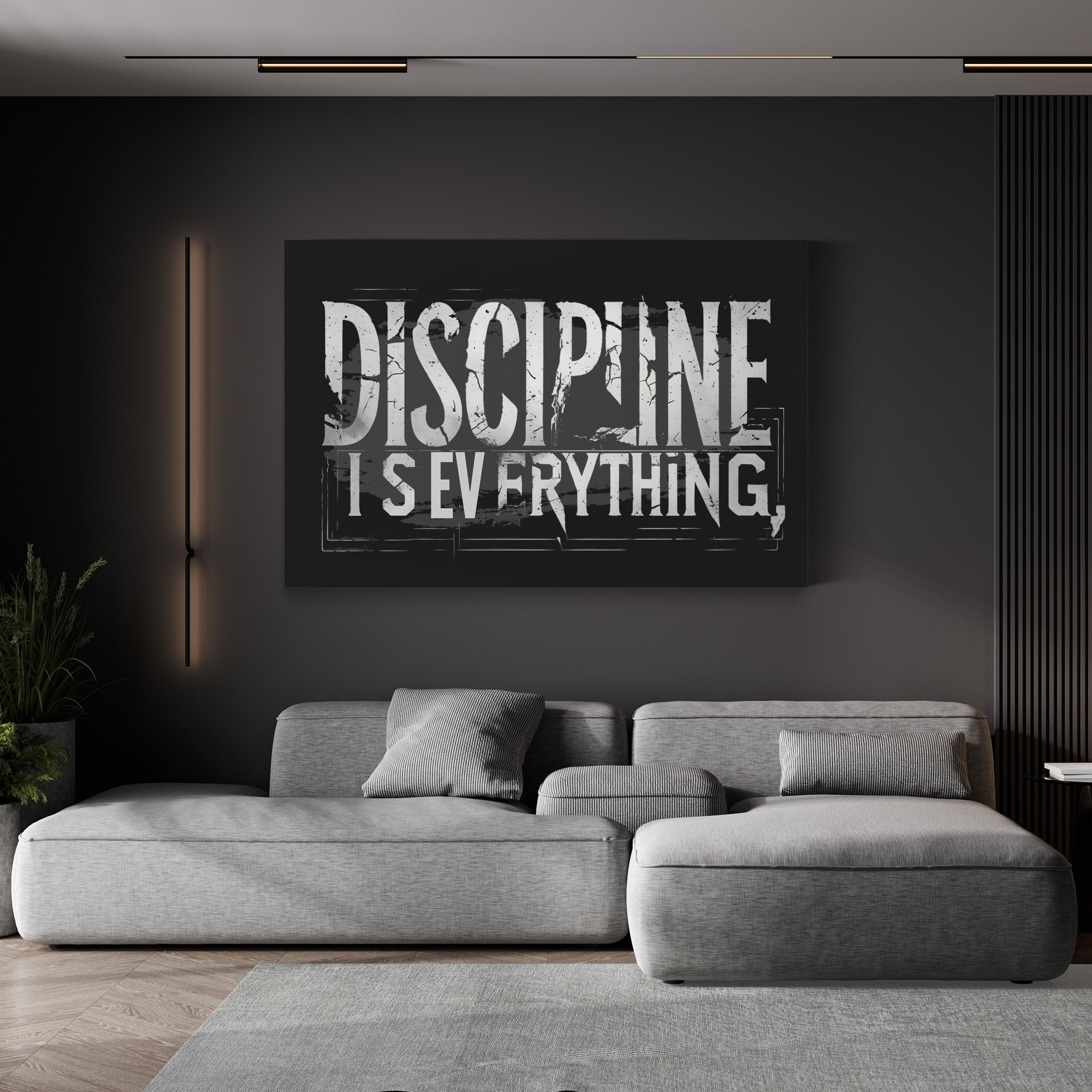 DISCIPLINE IS EVERYTHING Motivational Typography Wall Art