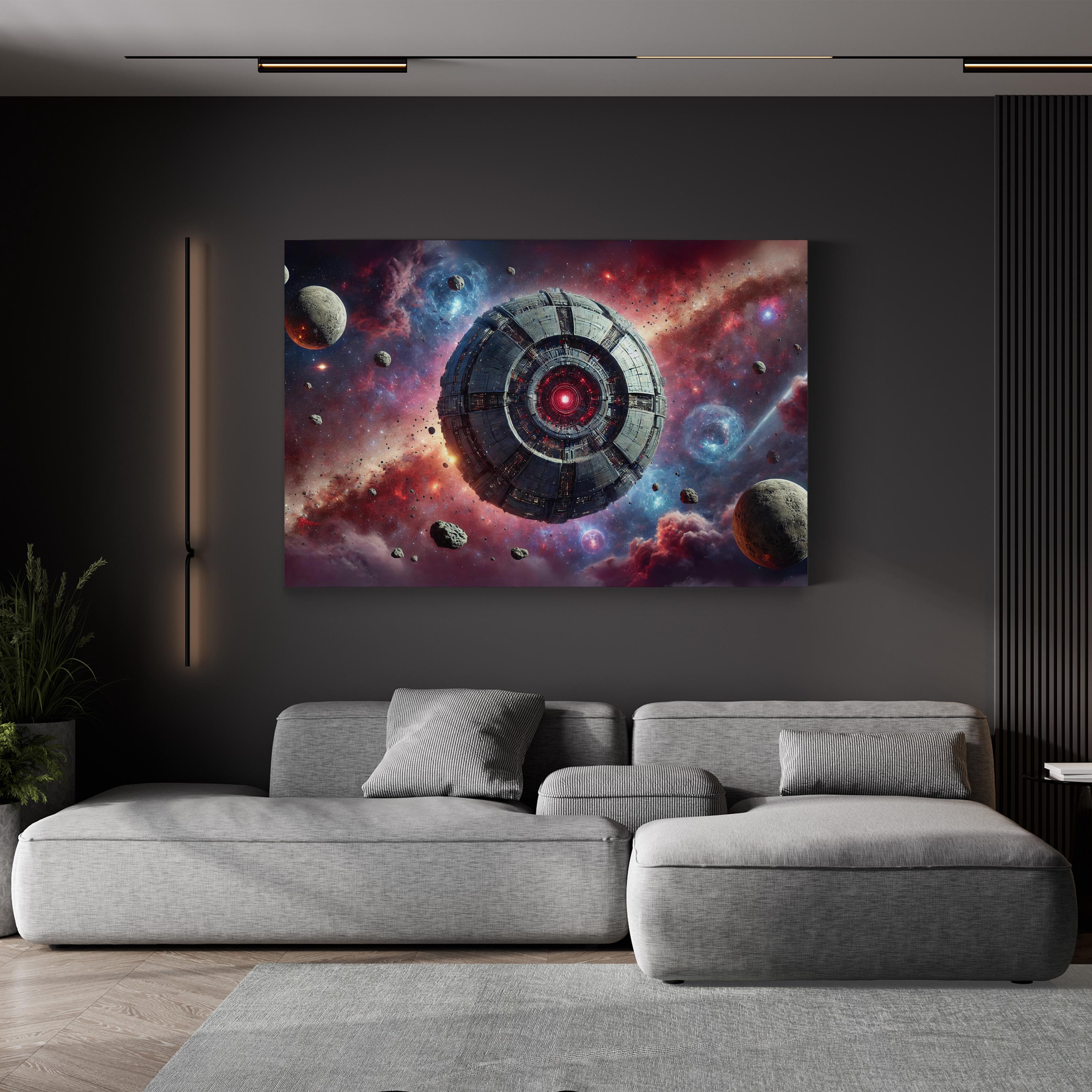 Cosmic Disturbance Canvas – Motivational Galaxy Wall Art