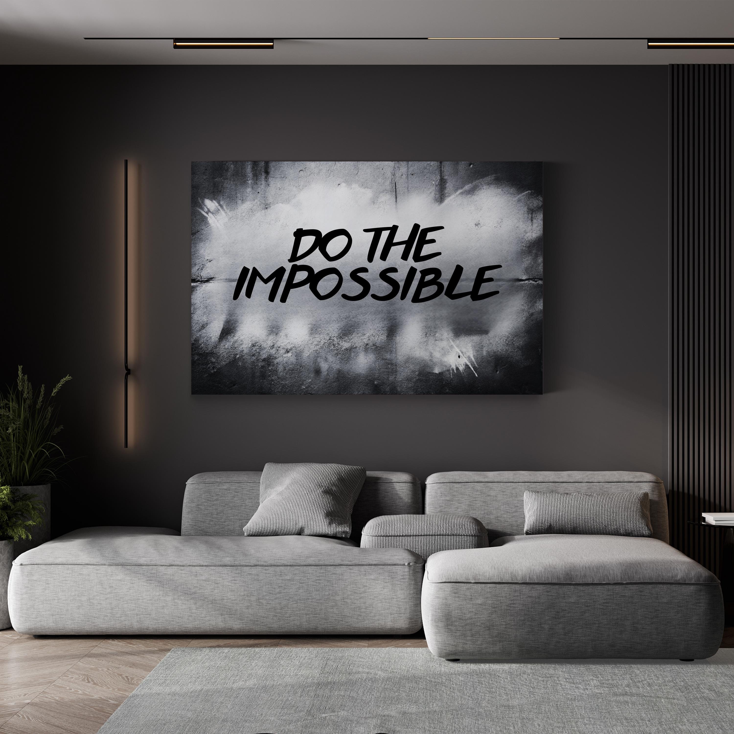 DO THE IMPOSSIBLE Motivational stencil Graffiti Wall Art